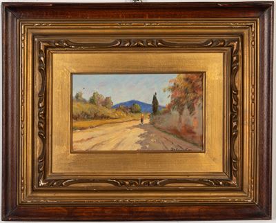Paesaggio - olio su tavoletta