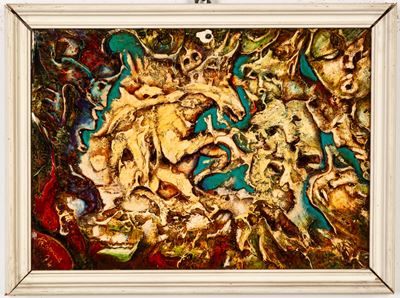 Scoperta dell’energia, acrilico su tavola (1974)