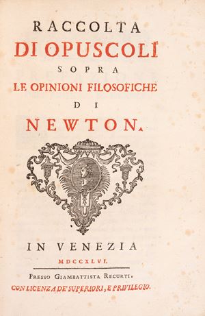 Raccolta di opuscoli sopra le opinioni filosofiche di Newton