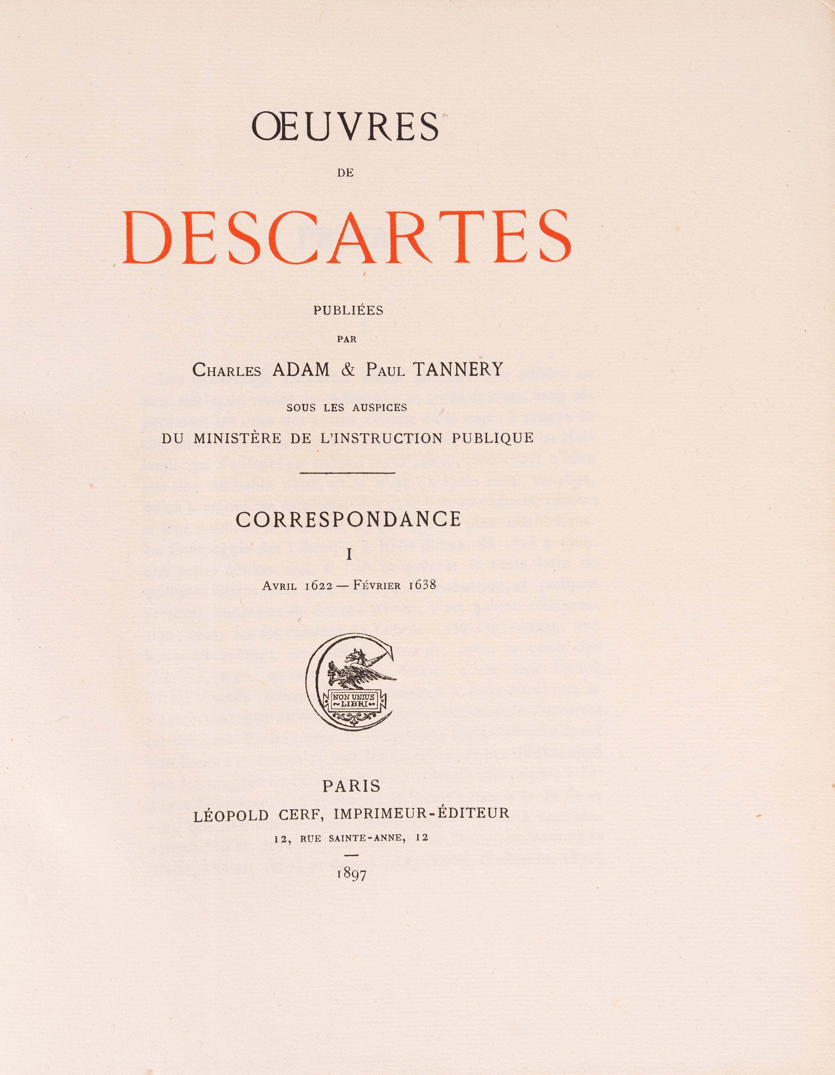 Oeuvres de Descartes