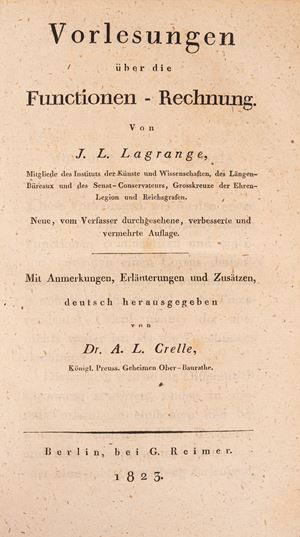 Mathematische Werke. Deutsch herausgegeben von A. L. Crelle.