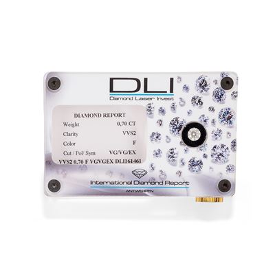Diamante, Taglio brillante di ct 0,70, Colore F, Purezza VVS2