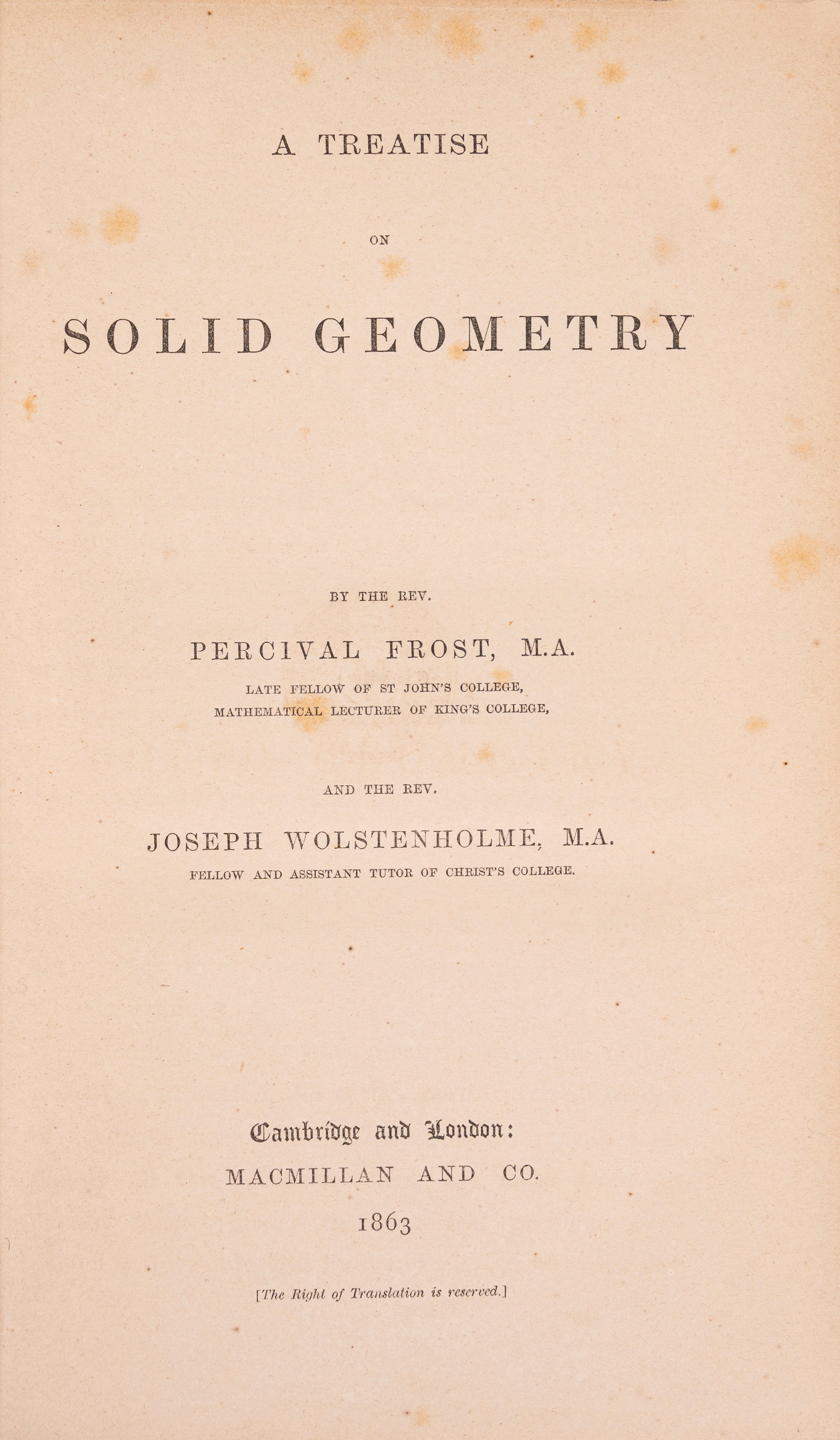 A treatise on solid geometry
