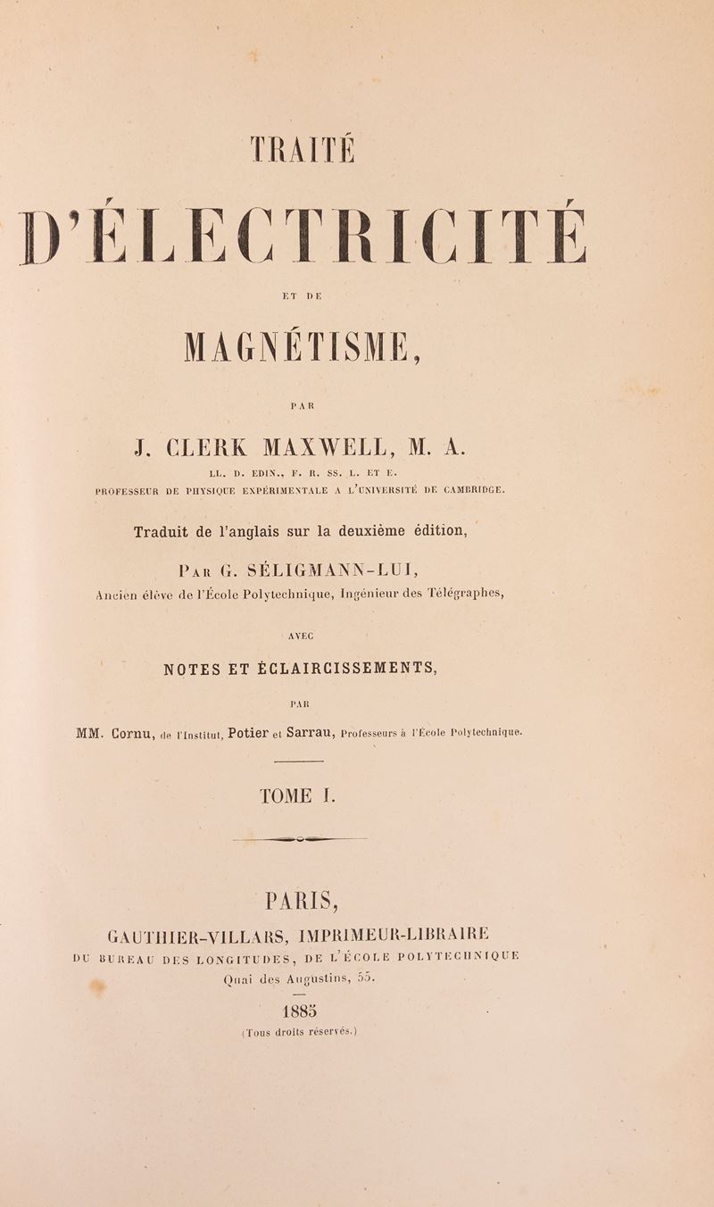 Traité d'électricité et de magnétisme