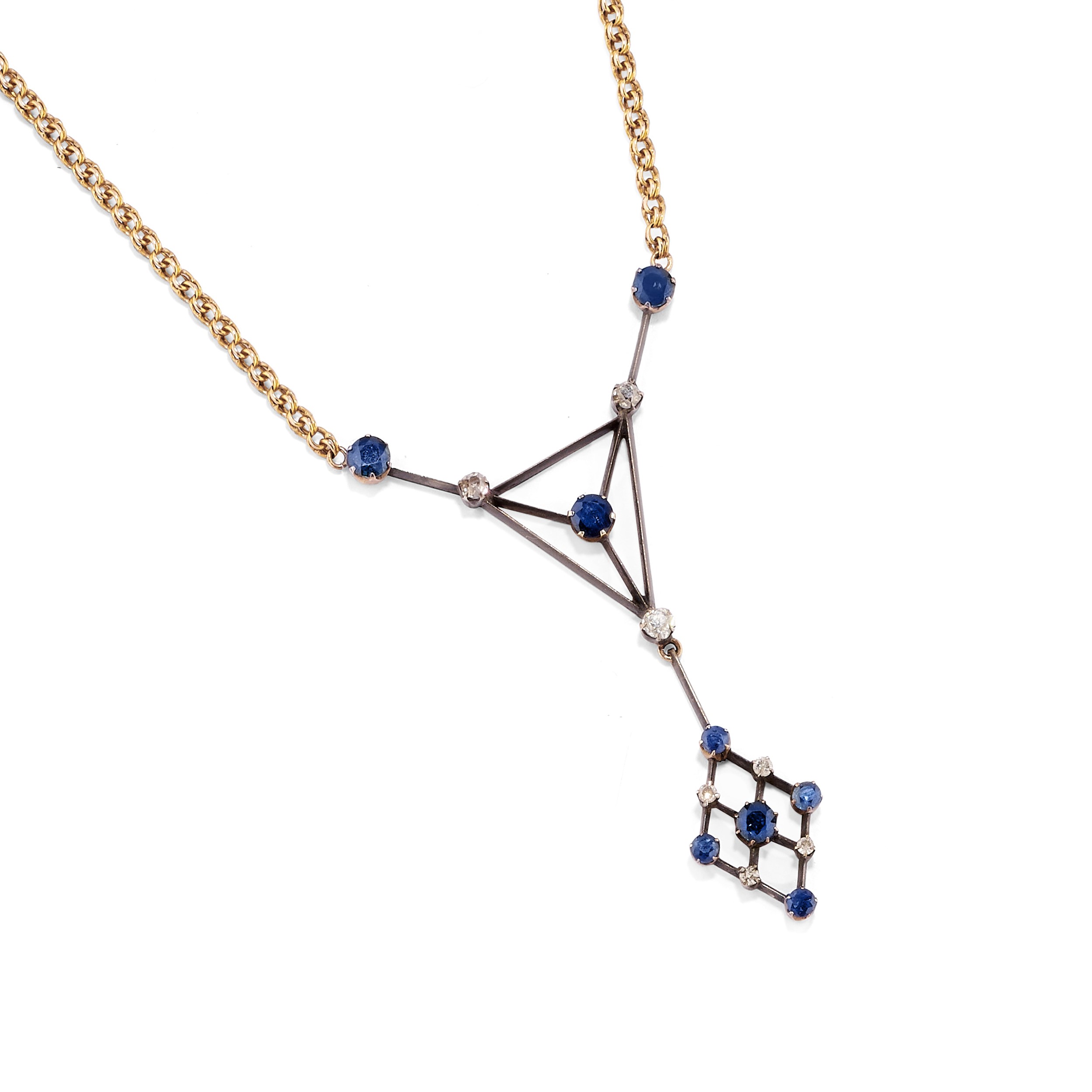 Demi parure con zaffiri