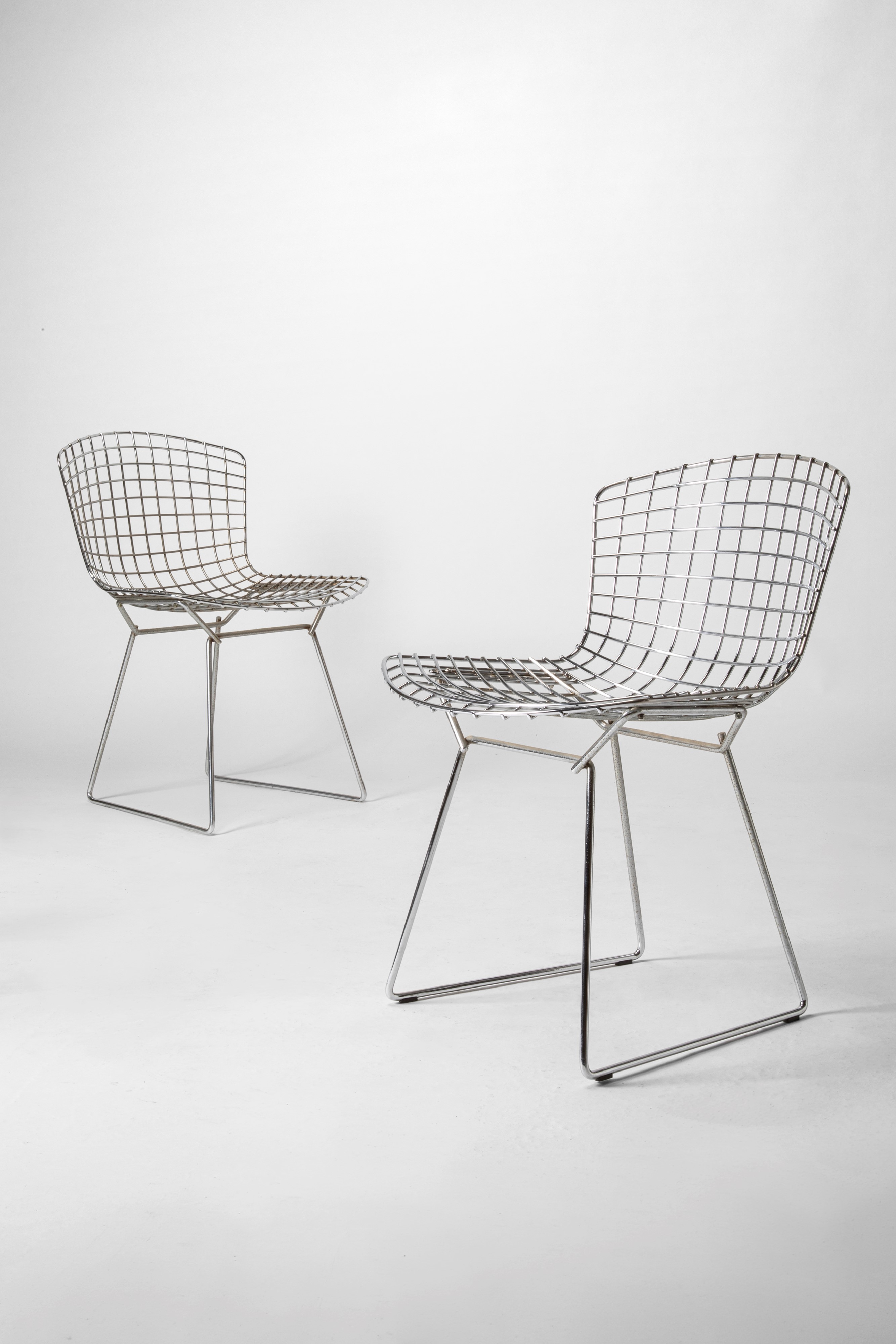 Set di nove sedie modello no. '420C Wire Side Chair'