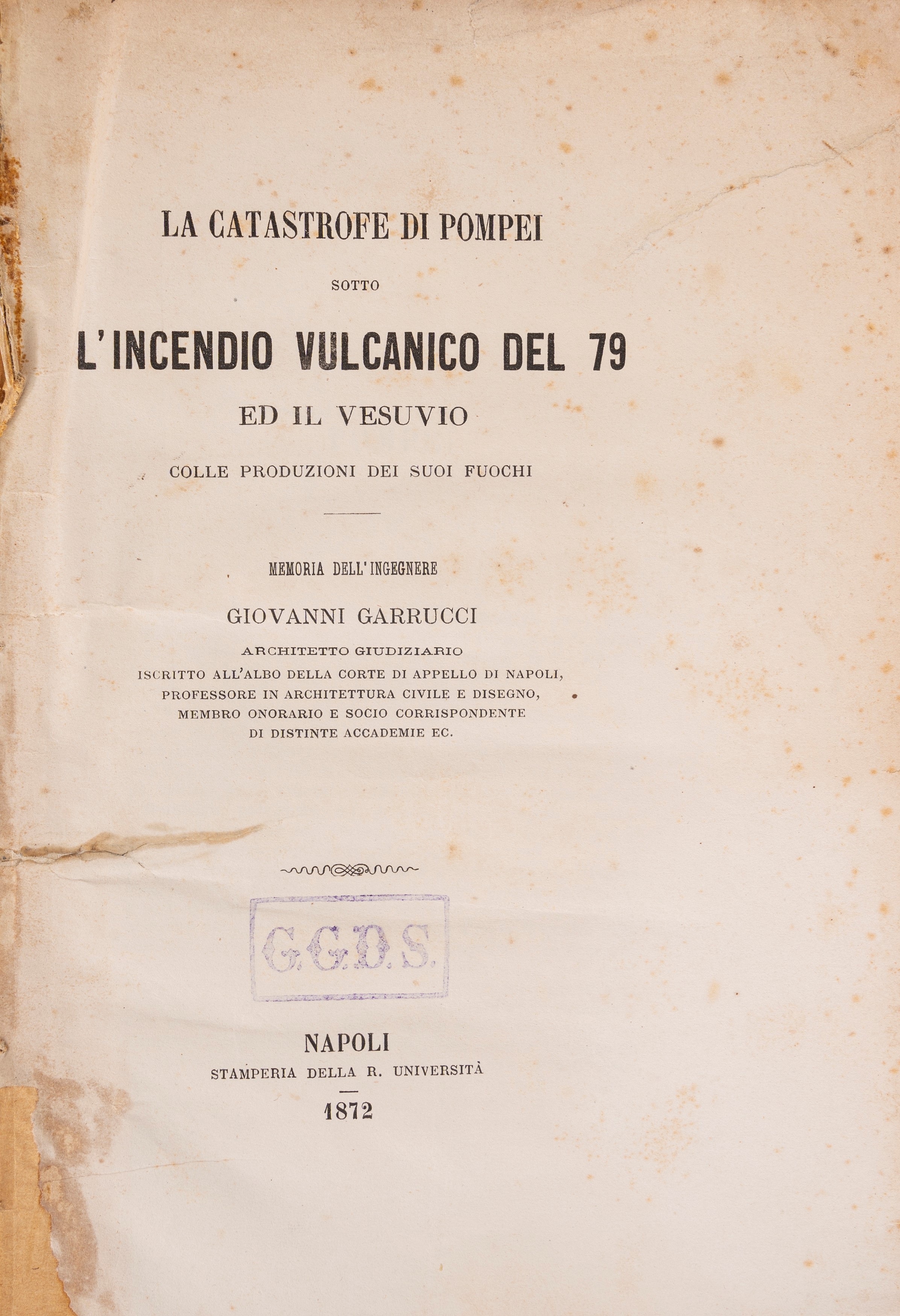 Storia de' fenomeni del Vesuvio avvenuti negli anni 1821, 1822 e parte del 1823.