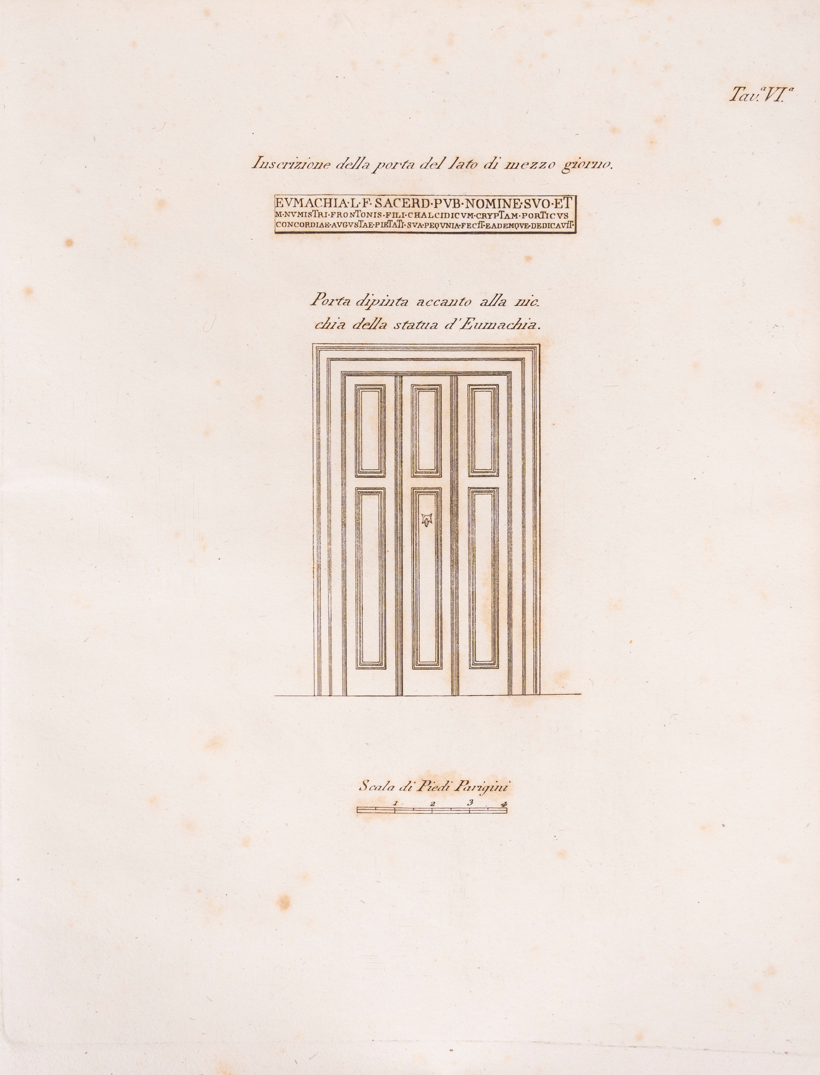 Guglielmo Bechi - Del calcidico e della cripta di Eumachia scavati nel Foro di Pompeja, 1820