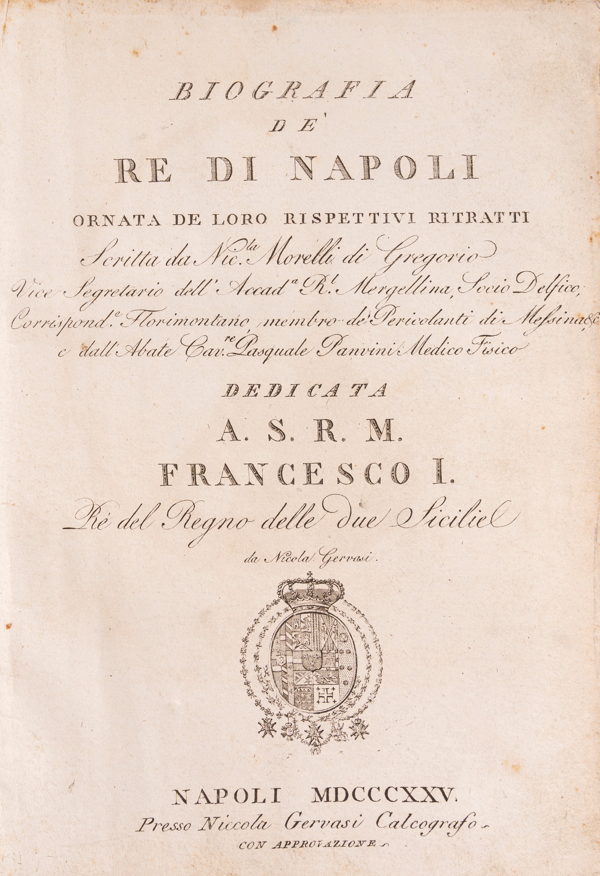 Biografia de' Re di Napoli