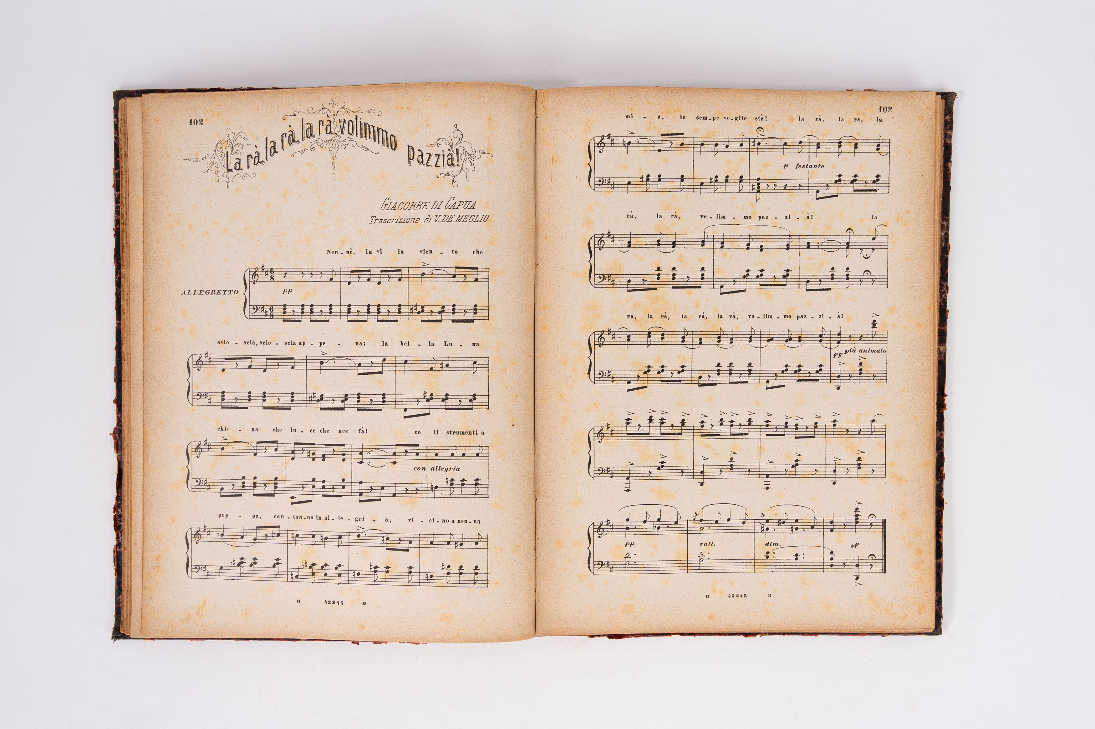 Celebri Canzoni Popolari Napolitane. Riduzioni per pianoforte