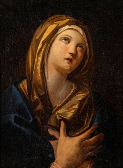 Autore anonimo, Madonna orante, olio su tela