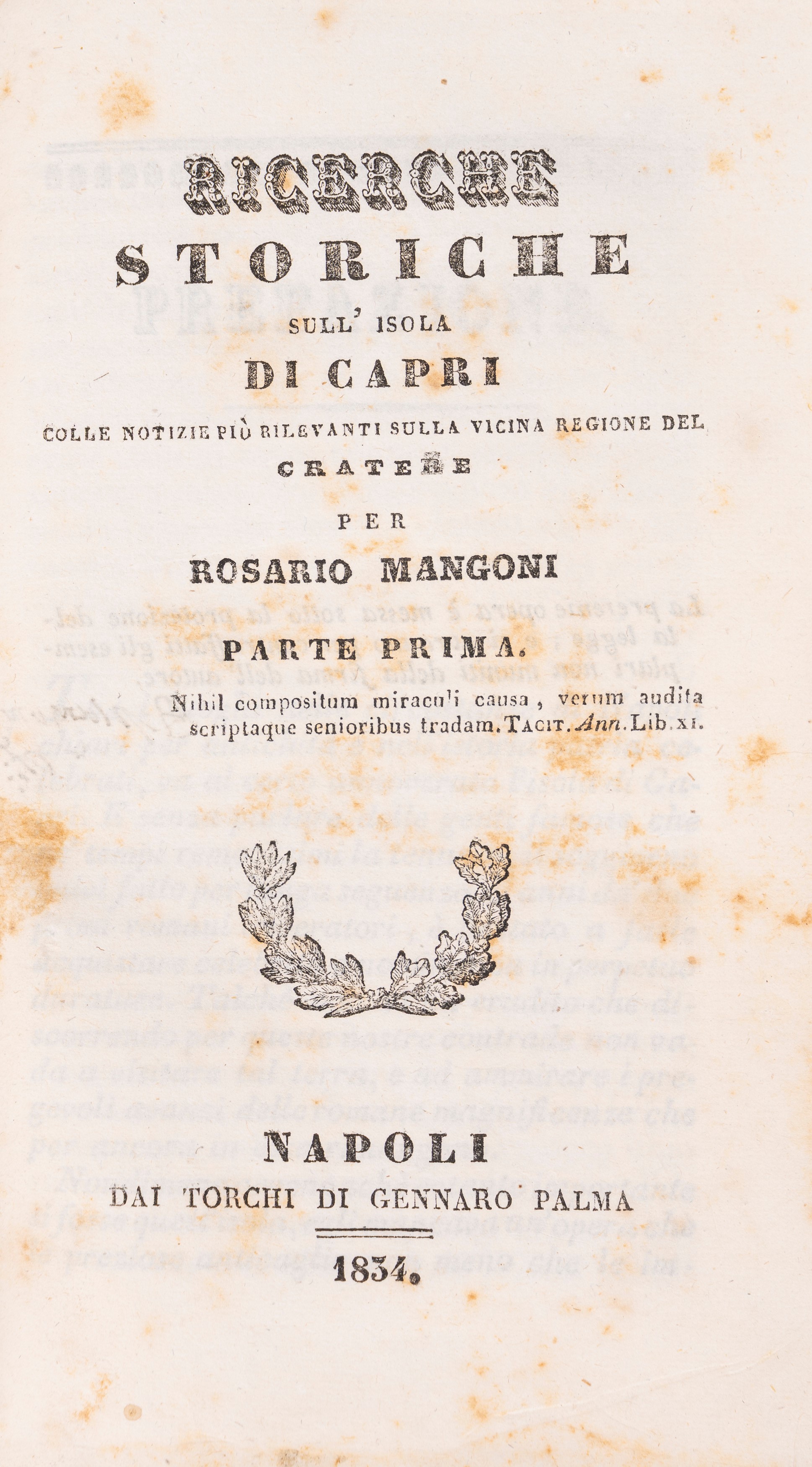 Ricerche storiche sull'Isola di Capri
