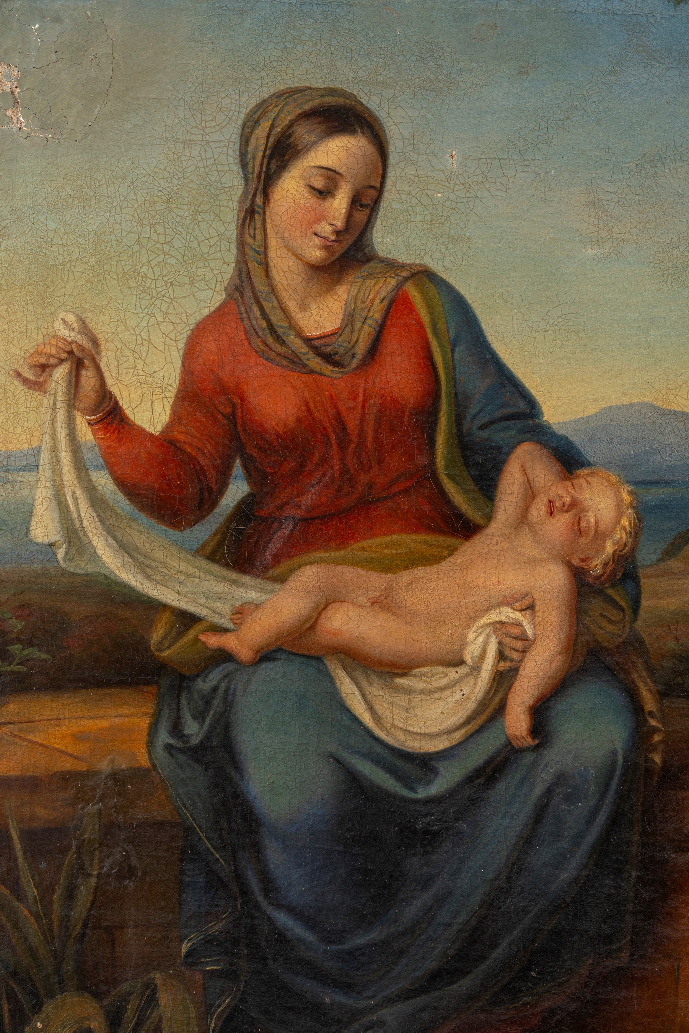 Madonna con Bambino in un paesaggio