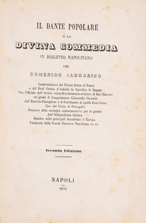 Il Dante popolare o la Divina Commedia in dialetto napolitano