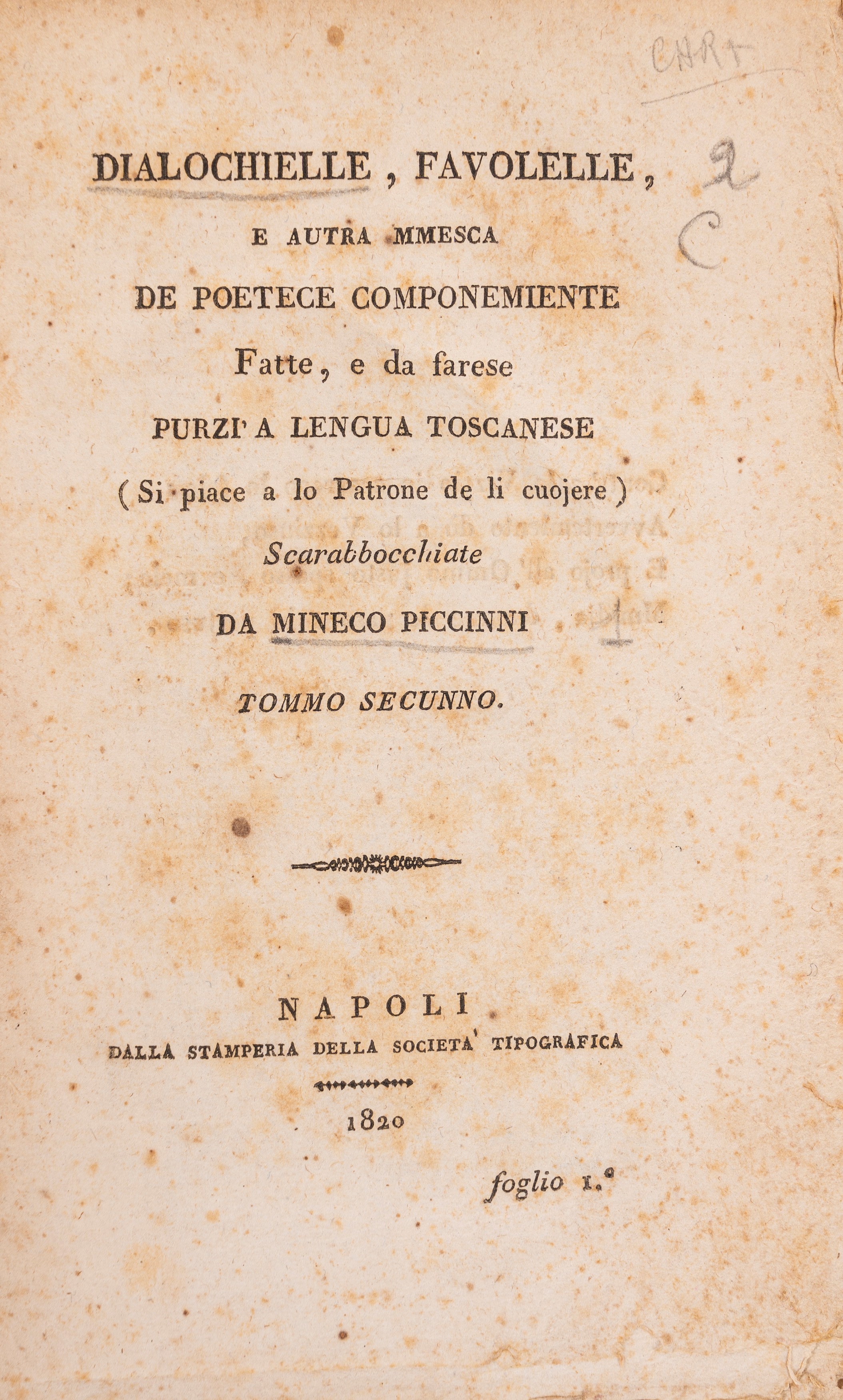 Il Dante popolare o la Divina Commedia in dialetto napolitano