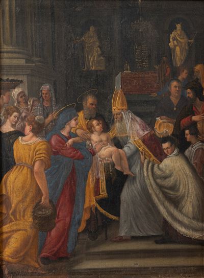 Presentazione di Gesù al tempio, olio su tela