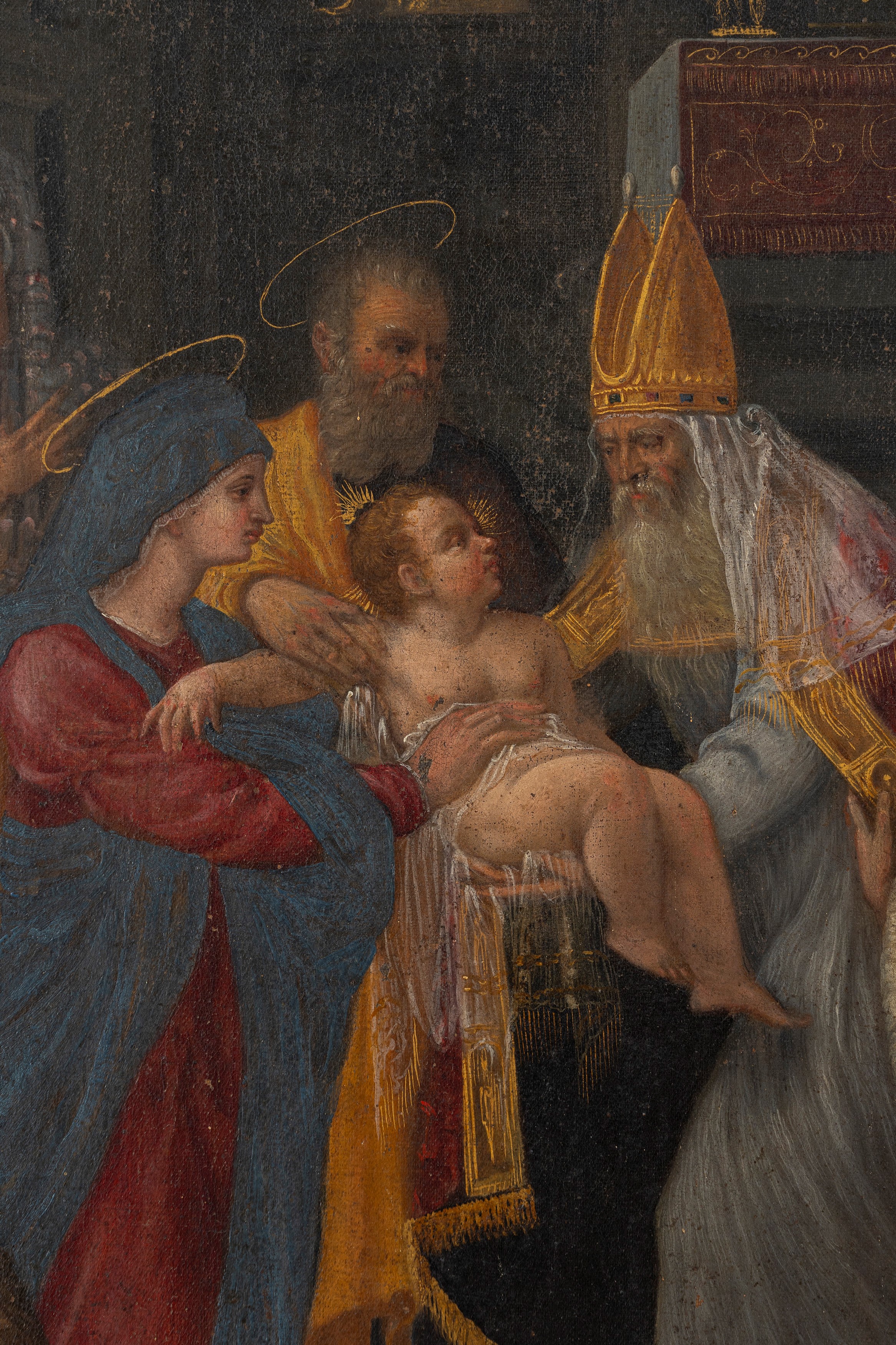 Seguace dei Bassano - Presentazione di Gesù al tempio, olio su tela