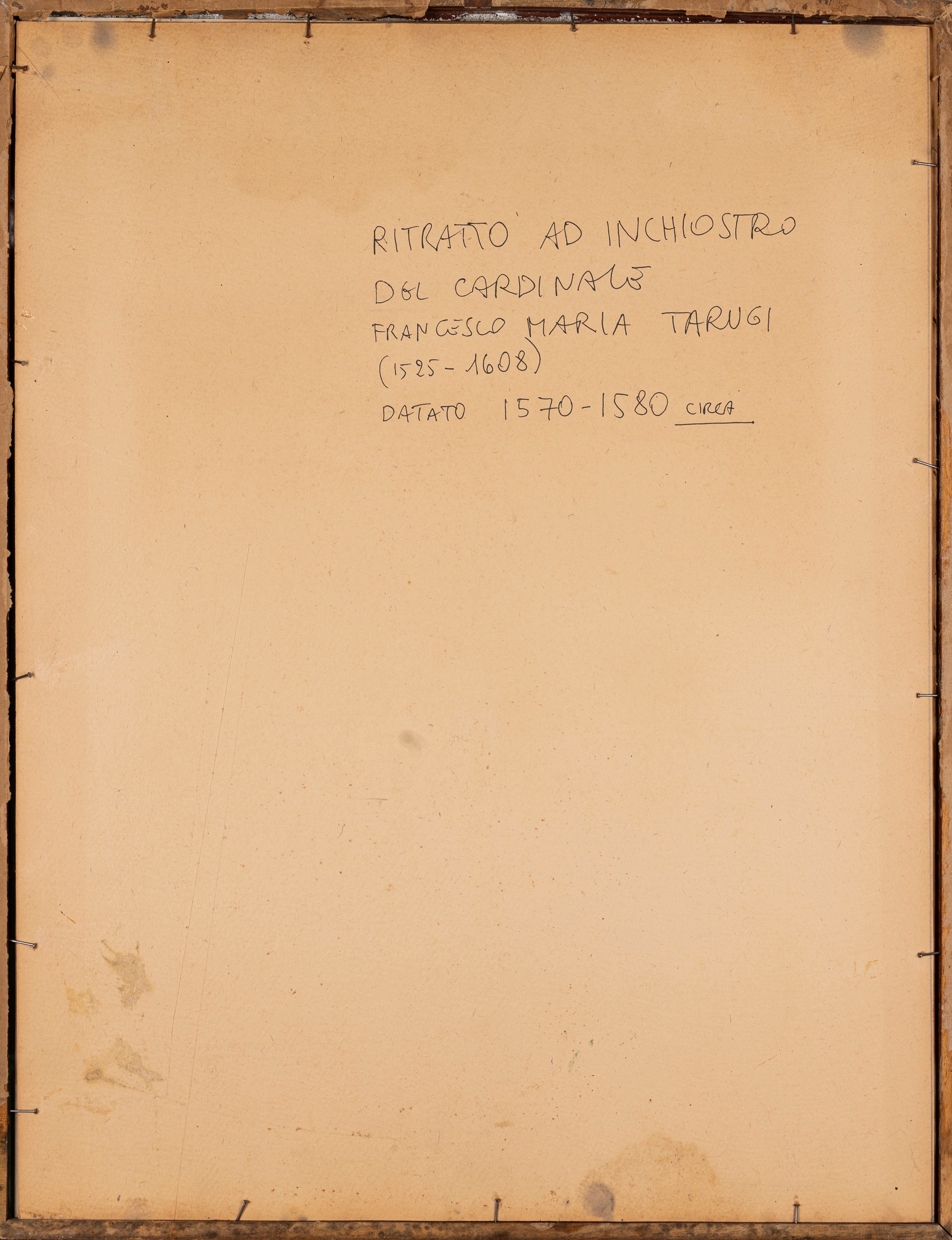 Scuola Italiana Fine Secolo XVI - Ritratto del Cardinale Francesco Maria Tarugi, inchiostro bruno...