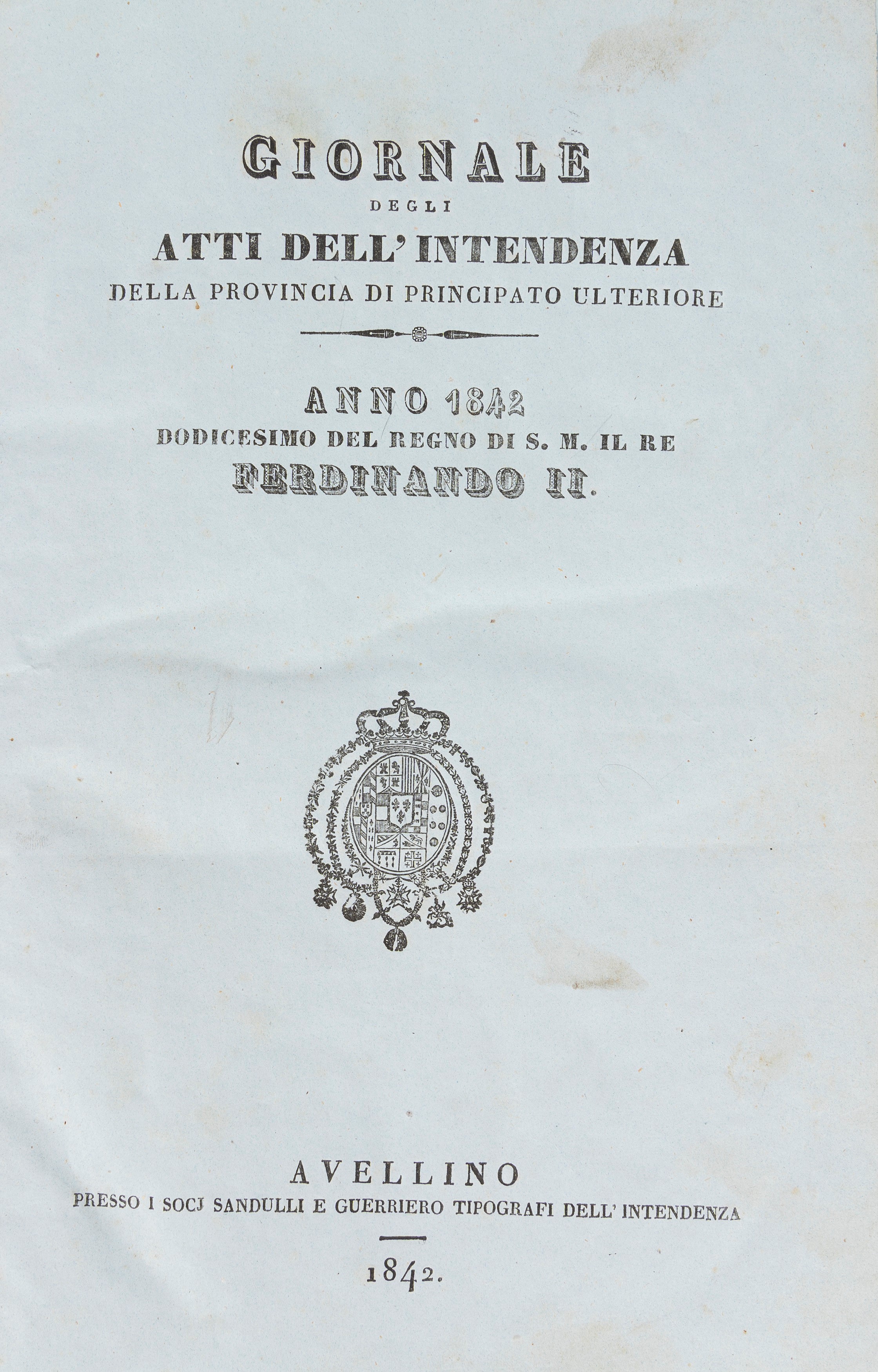 Giornale degli atti dell'intendenza