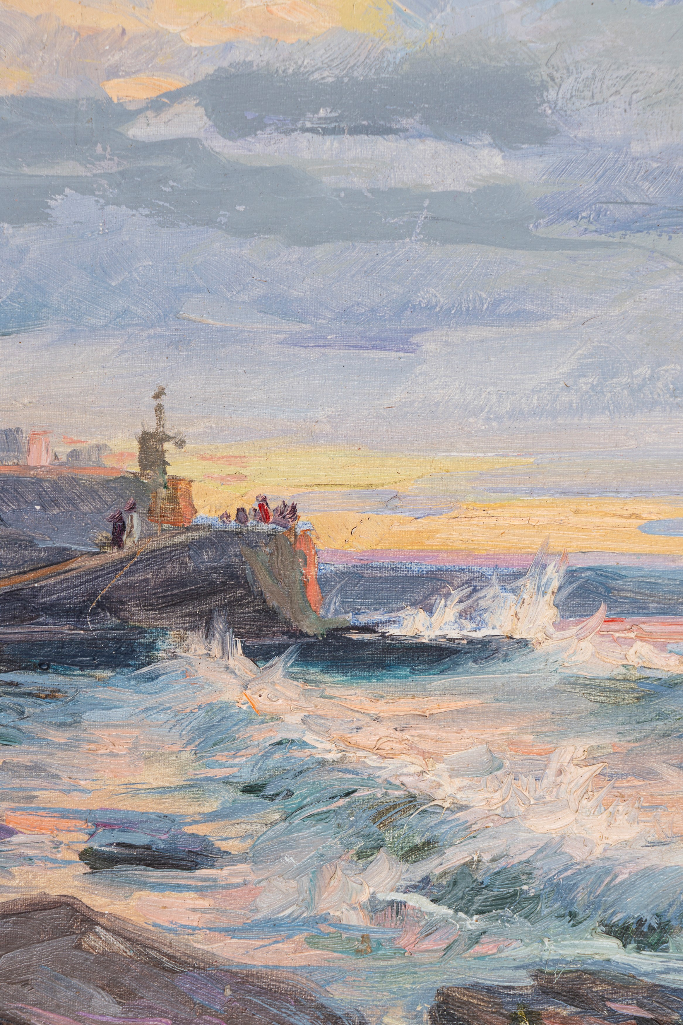 Vitali Ivanovitch Akimenko - Marina - olio su cartone