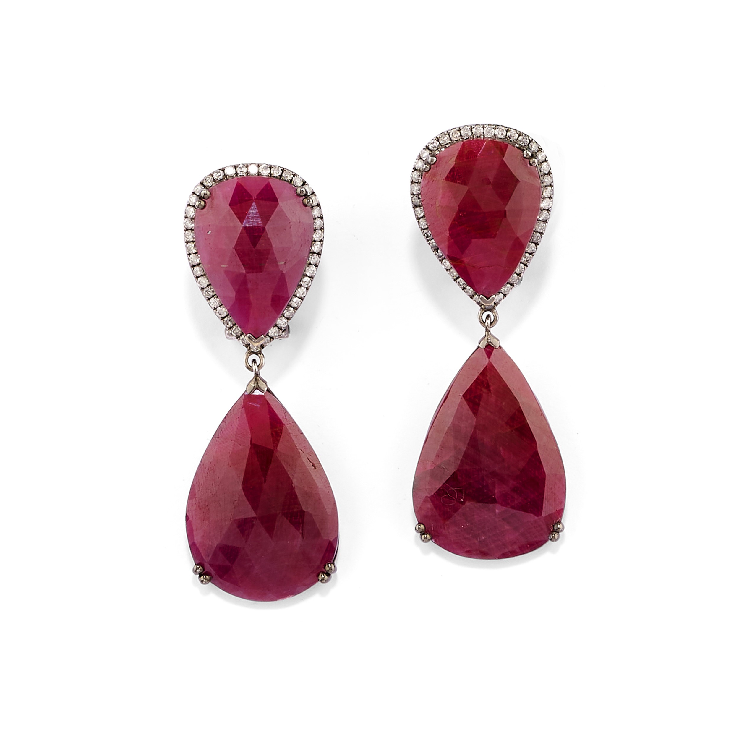 Ruby earrings | Jewels in Bloom | Finarte, casa d'aste