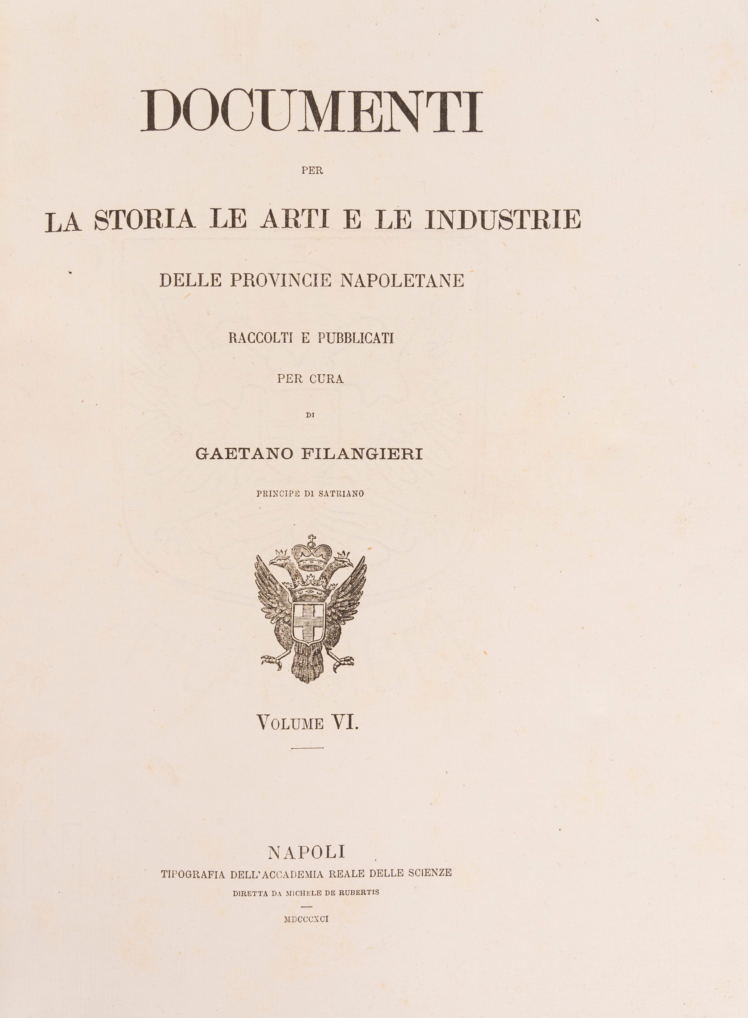 Documenti per la storia le arti e le industrie delle Provincie napoletane