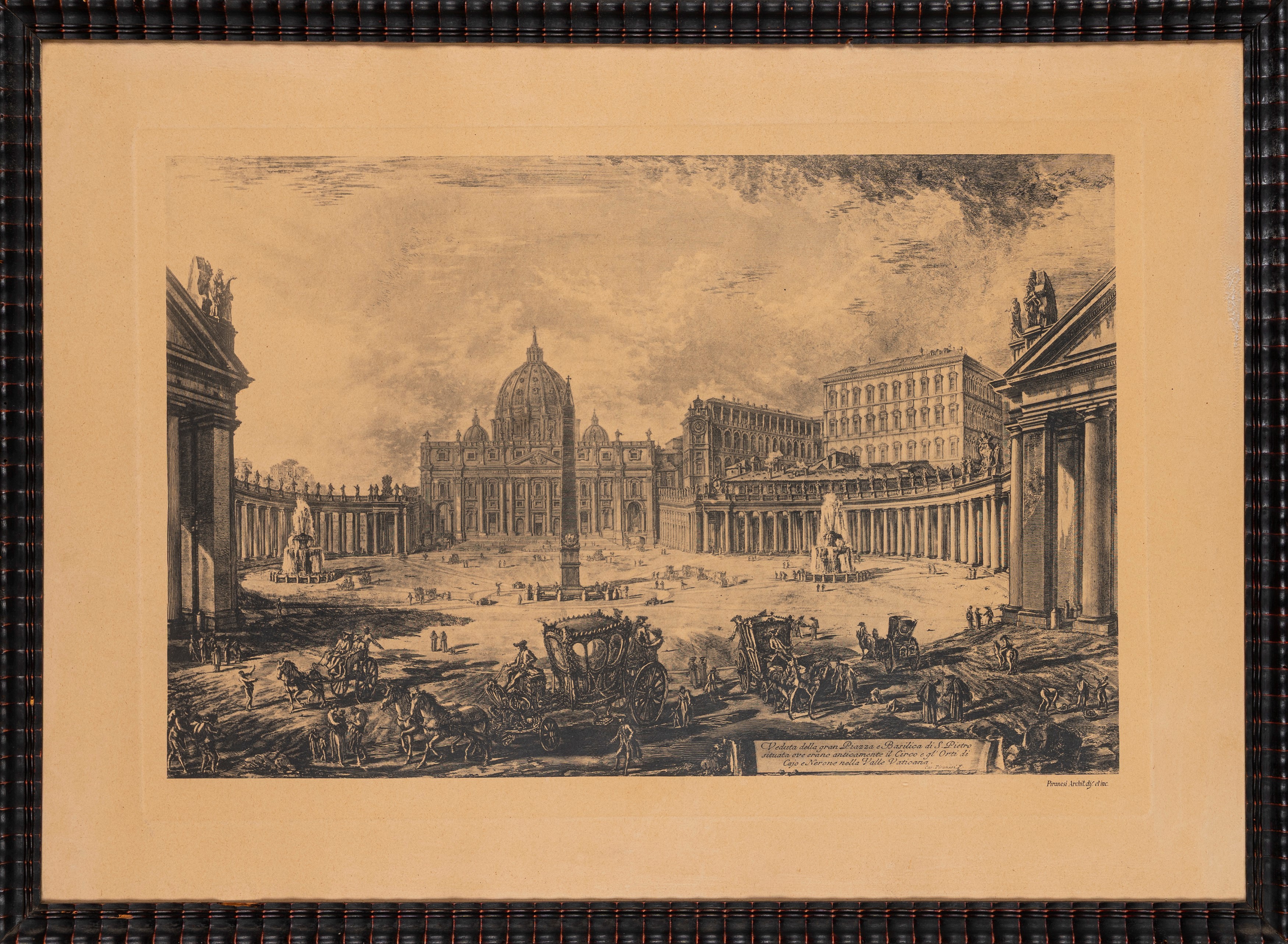 Giovanni Battista Piranesi, Quattro incisioni con vedute di Roma