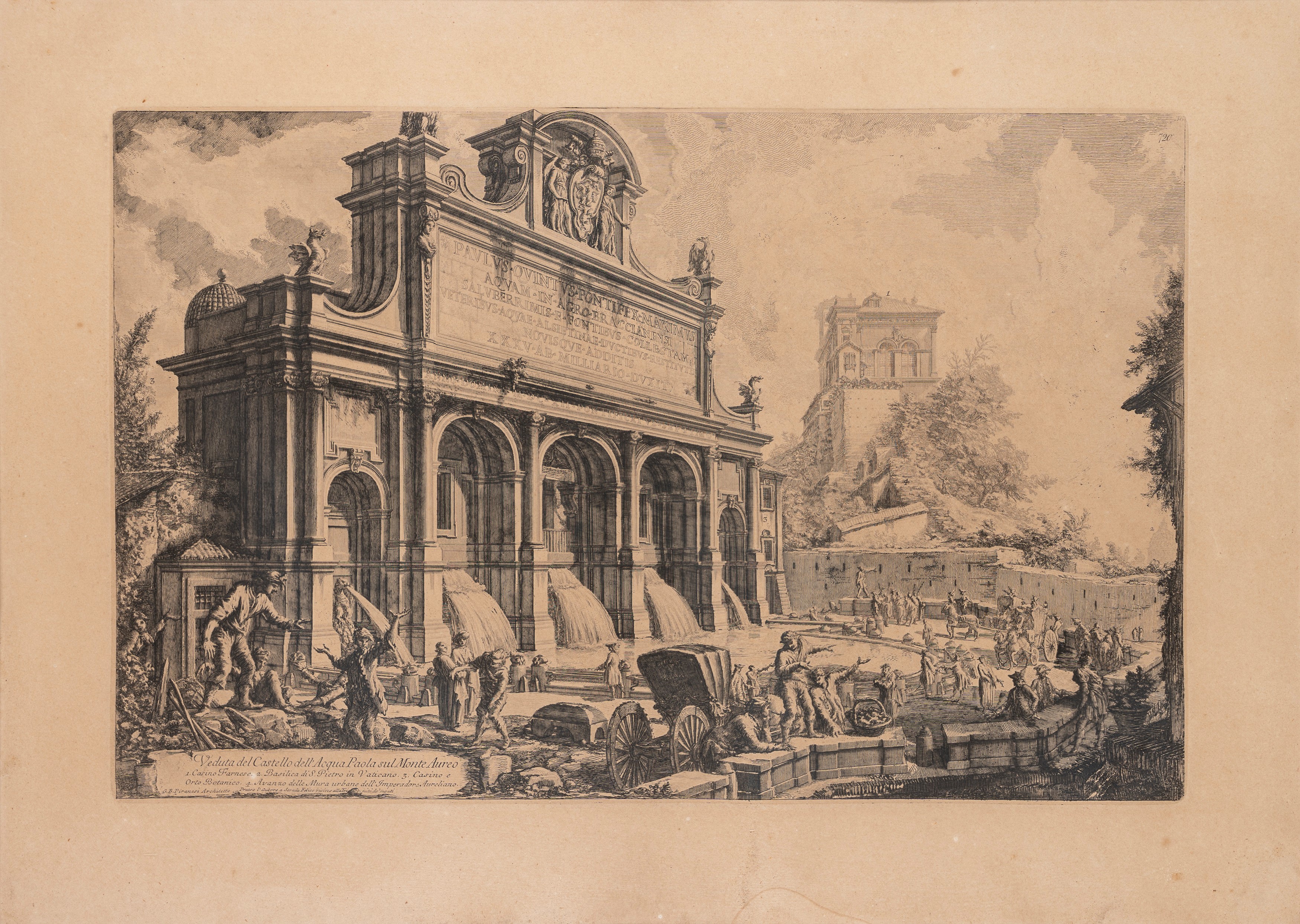 Giovanni Battista Piranesi, Quattro incisioni con vedute di Roma