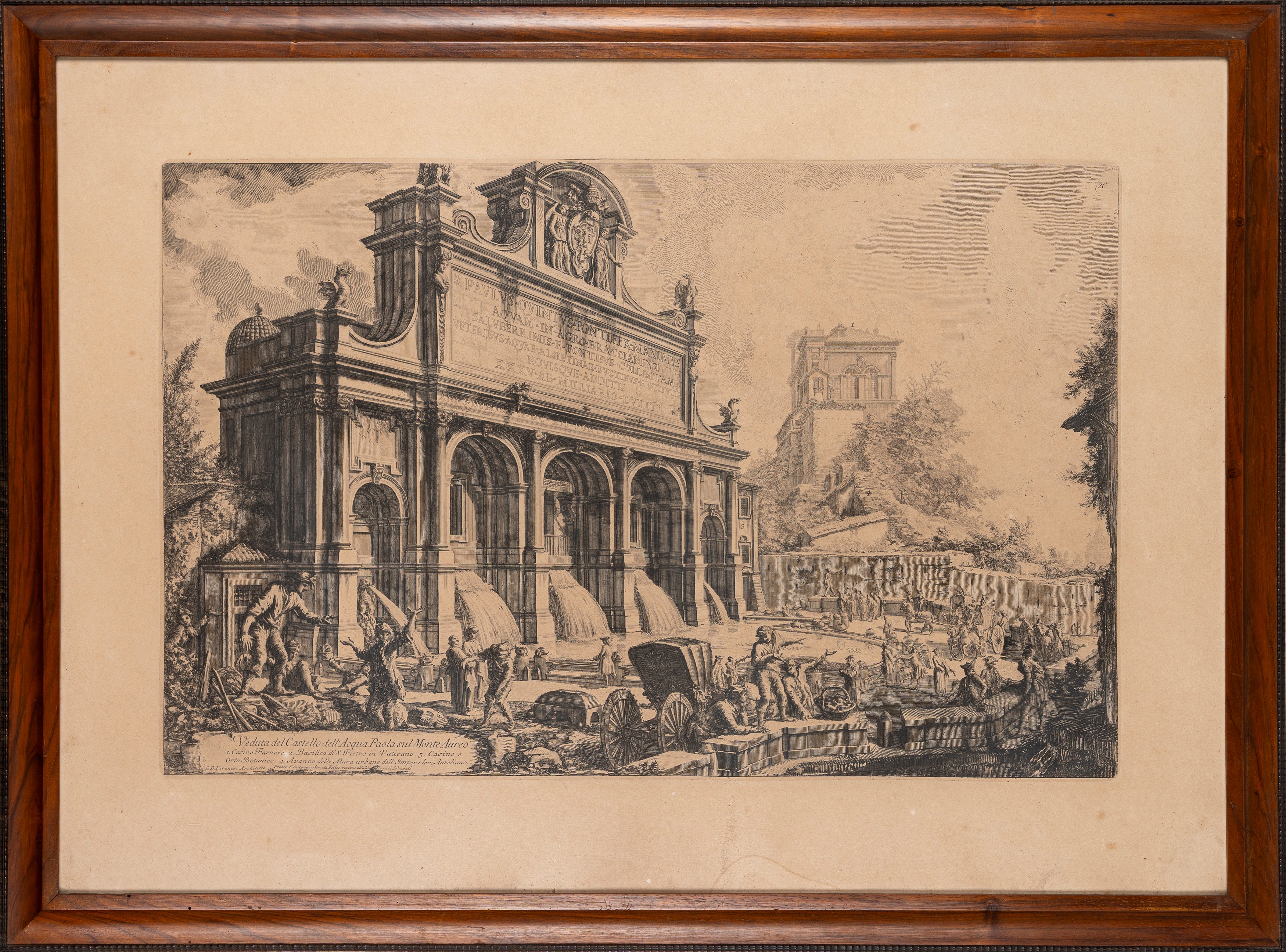 Giovanni Battista Piranesi, Quattro incisioni con vedute di Roma