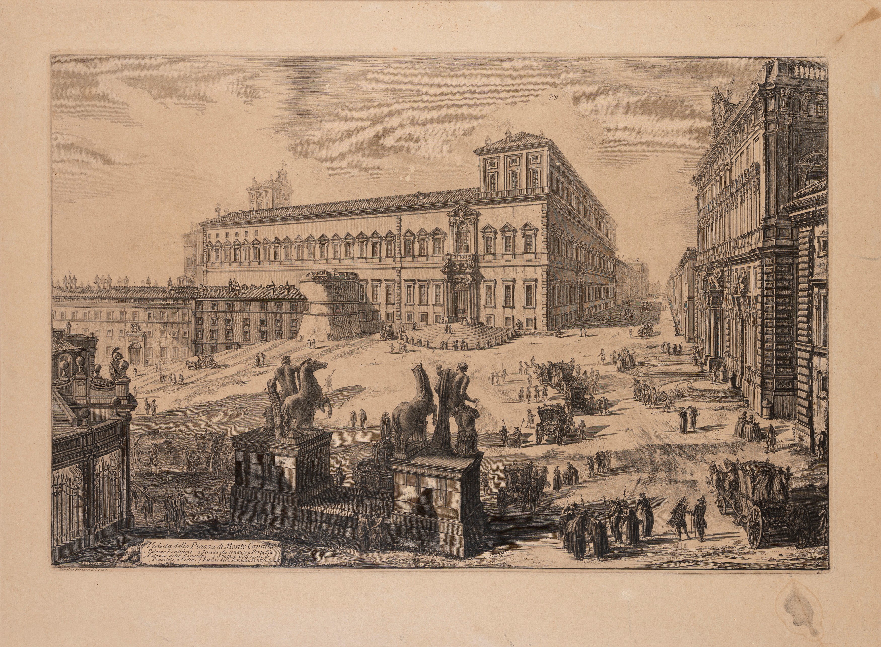 Giovanni Battista Piranesi, Quattro incisioni con vedute di Roma