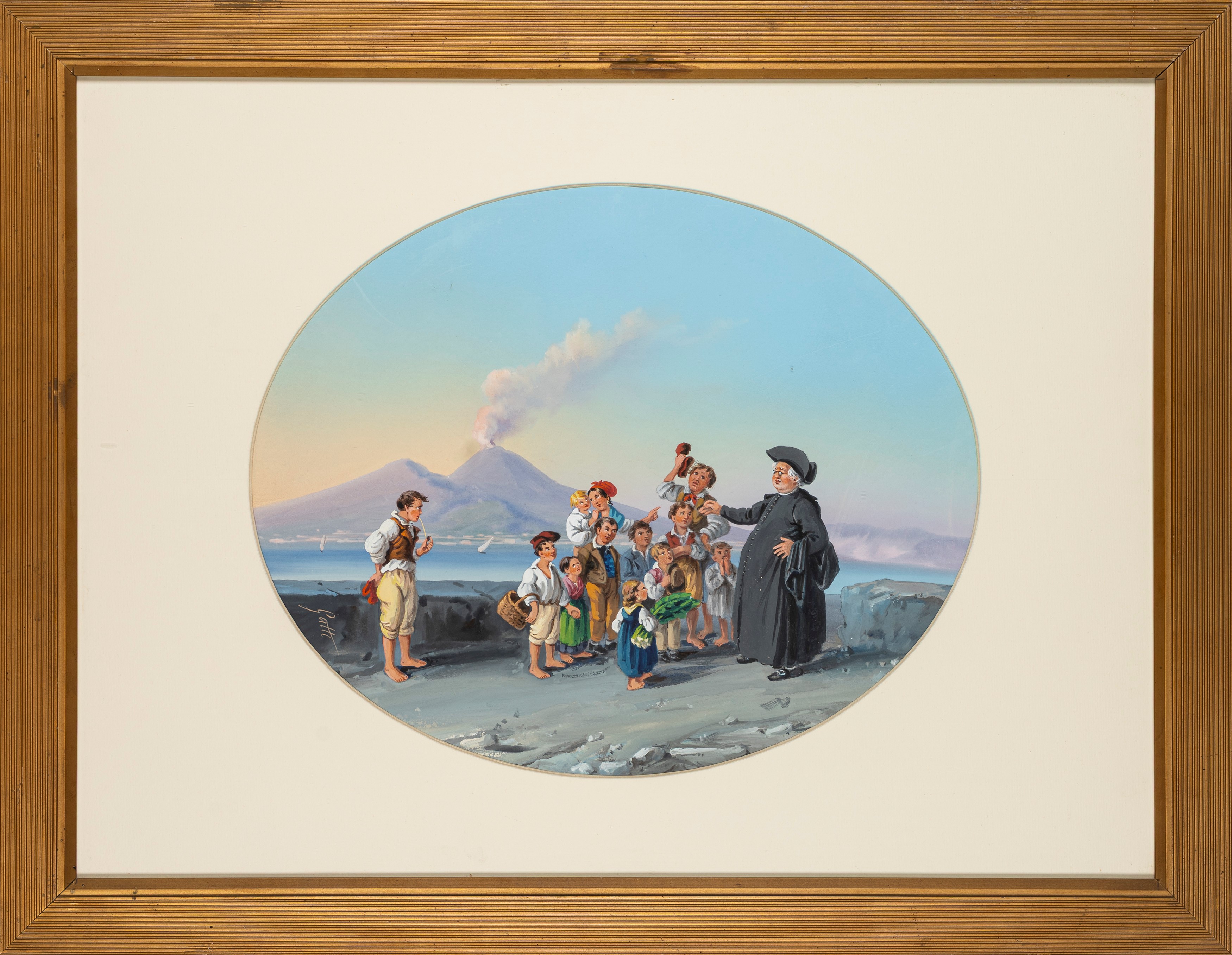 Scuola Napoletana, Fine del XIX Secolo - Inizi del XX Secolo - Scuola napoletana, Due gouaches su...