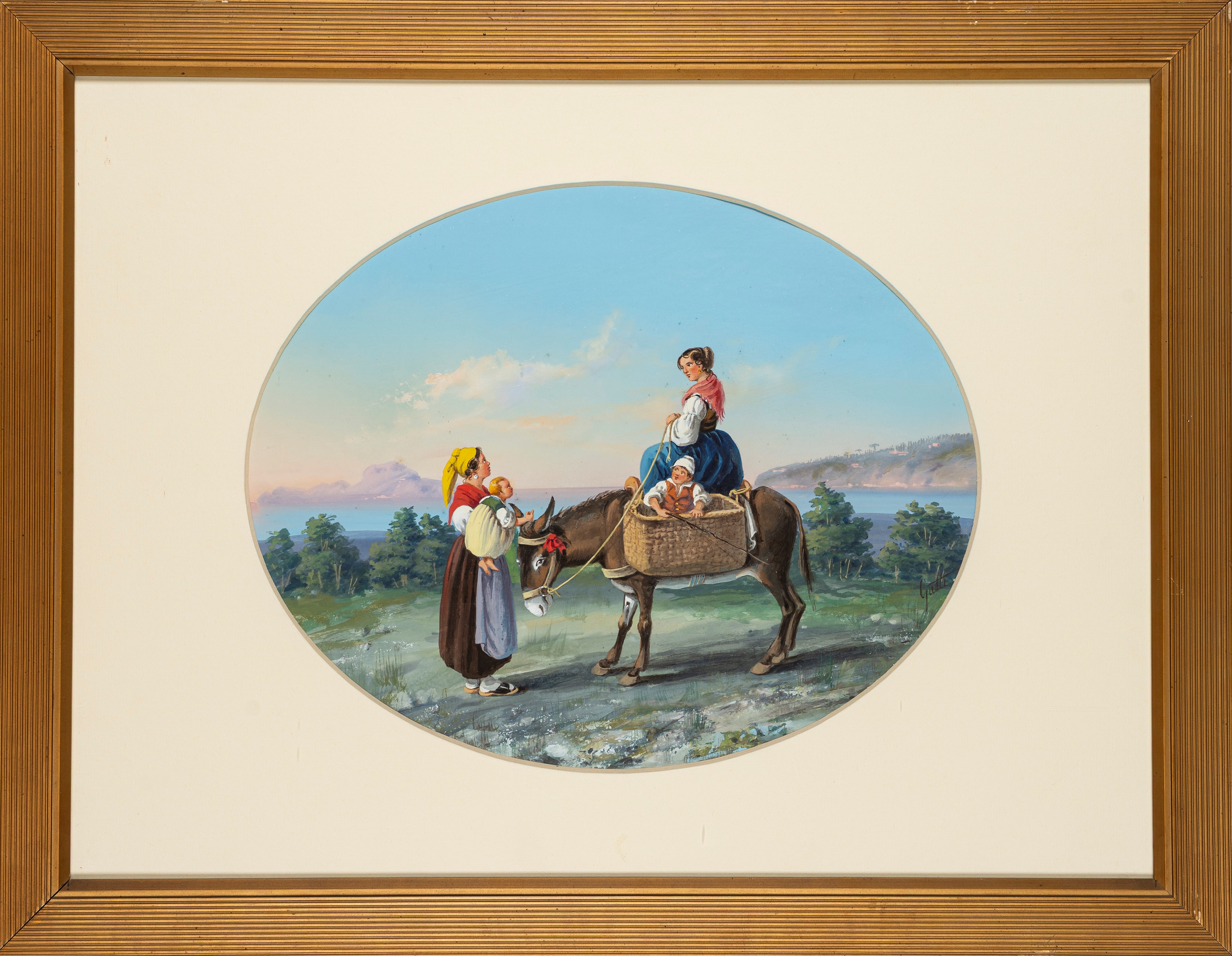 Scuola Napoletana, Fine del XIX Secolo - Inizi del XX Secolo - Scuola napoletana, Due gouaches su...
