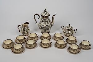 Servizio da caff&egrave; in porcellana. Rosenthal, Germany, Chippendale, secolo XX