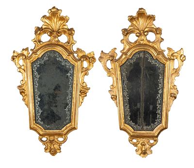 Specchierine a ventola, secolo XIX, con specchio al mercurio