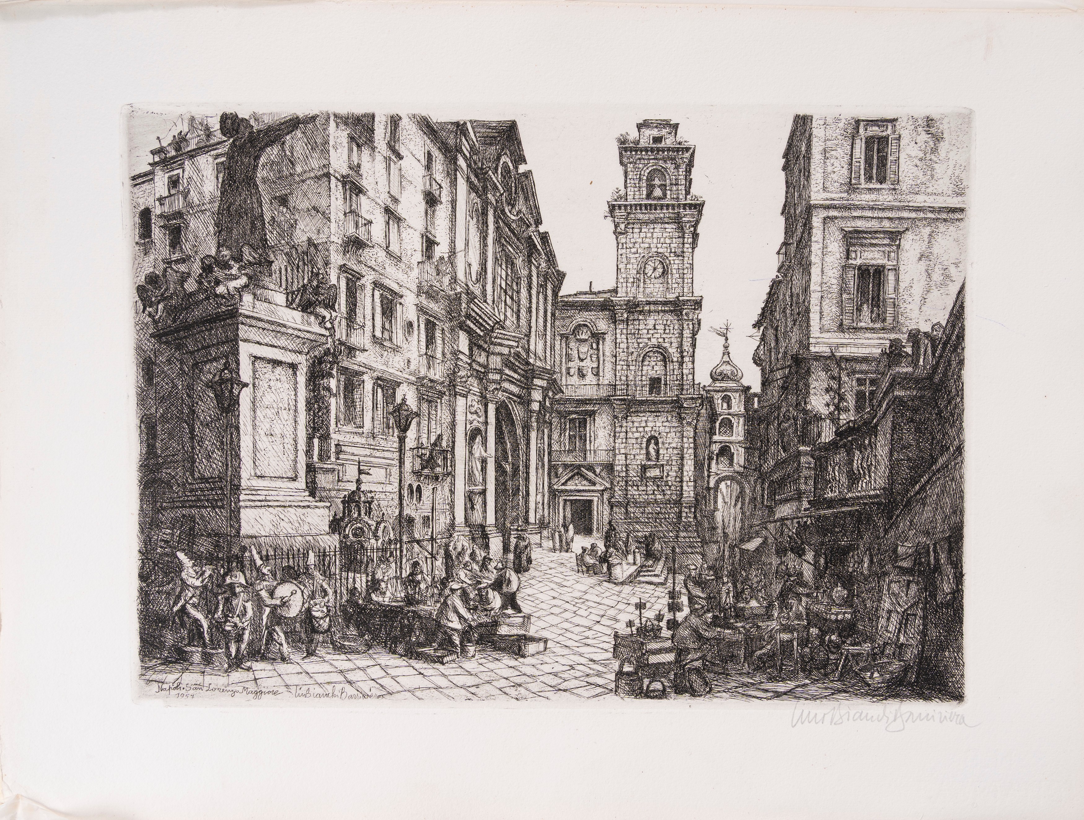Lino Bianchi Barriviera - Vedute di Napoli, acqueforti del 1957
