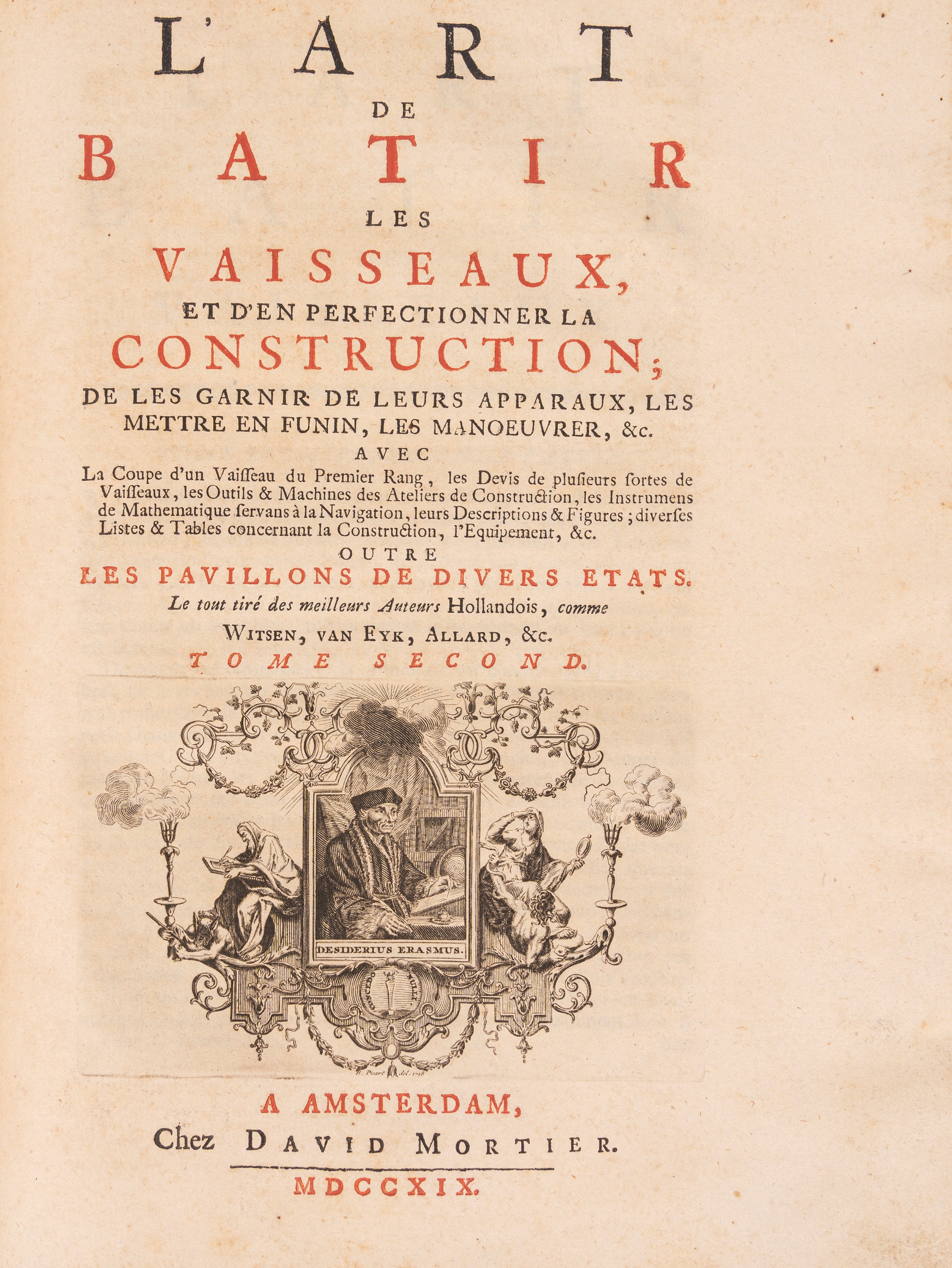 L'art de batir les vaisseaux et d'en perfectionner la construcion de le carni de leur apparaux [....