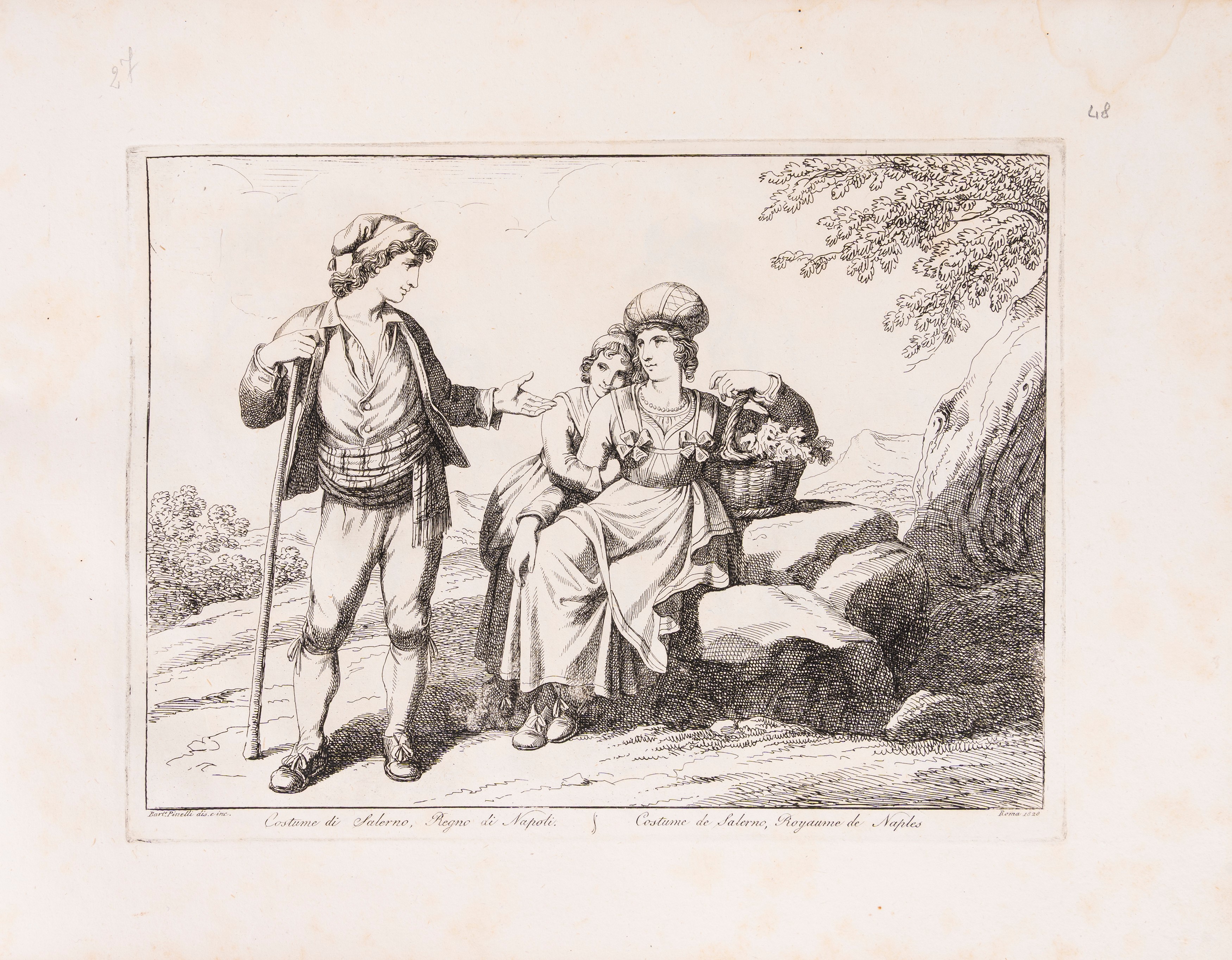 Raccolta di costumi italiani i più interessanti [...] dedicati a S.a E.a il sig.r principe Gagari...