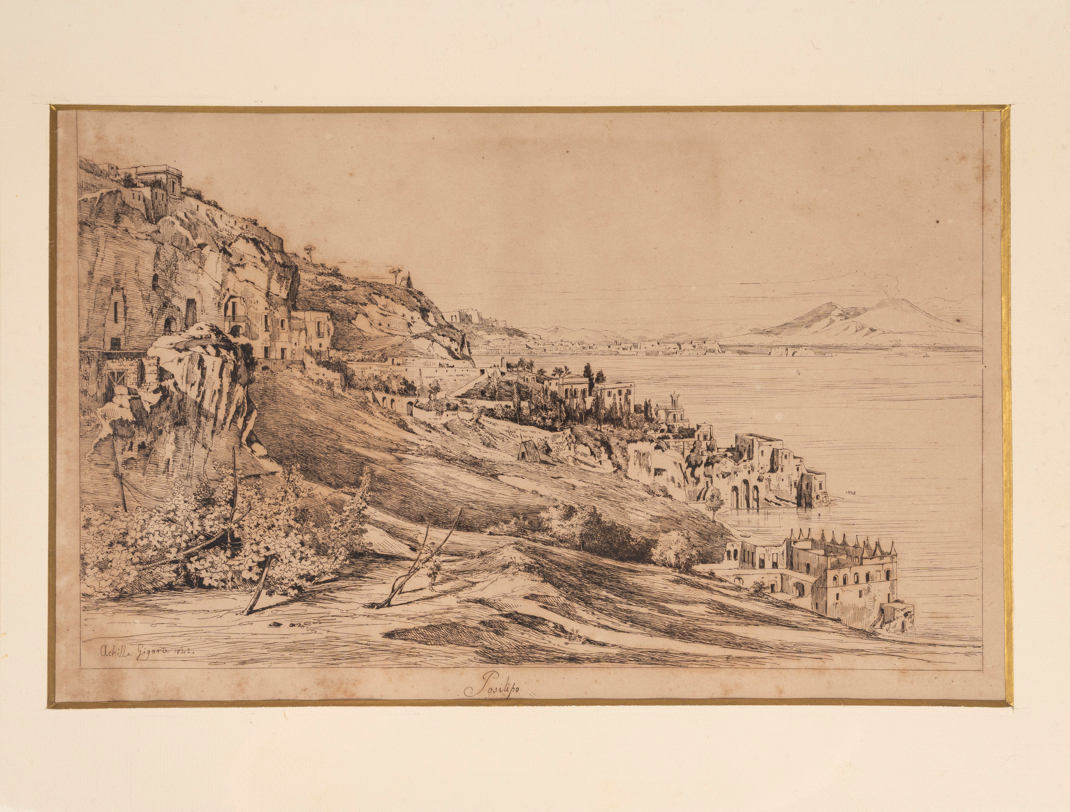 Achille Vianelli - Raccolta di 10 acqueforti di paesaggi napoletani