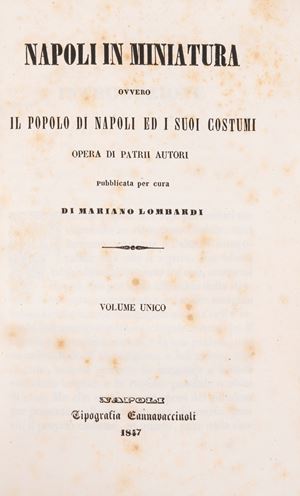 Napoli in miniatura ovvero il popolo di Napoli ed i suoi costumi