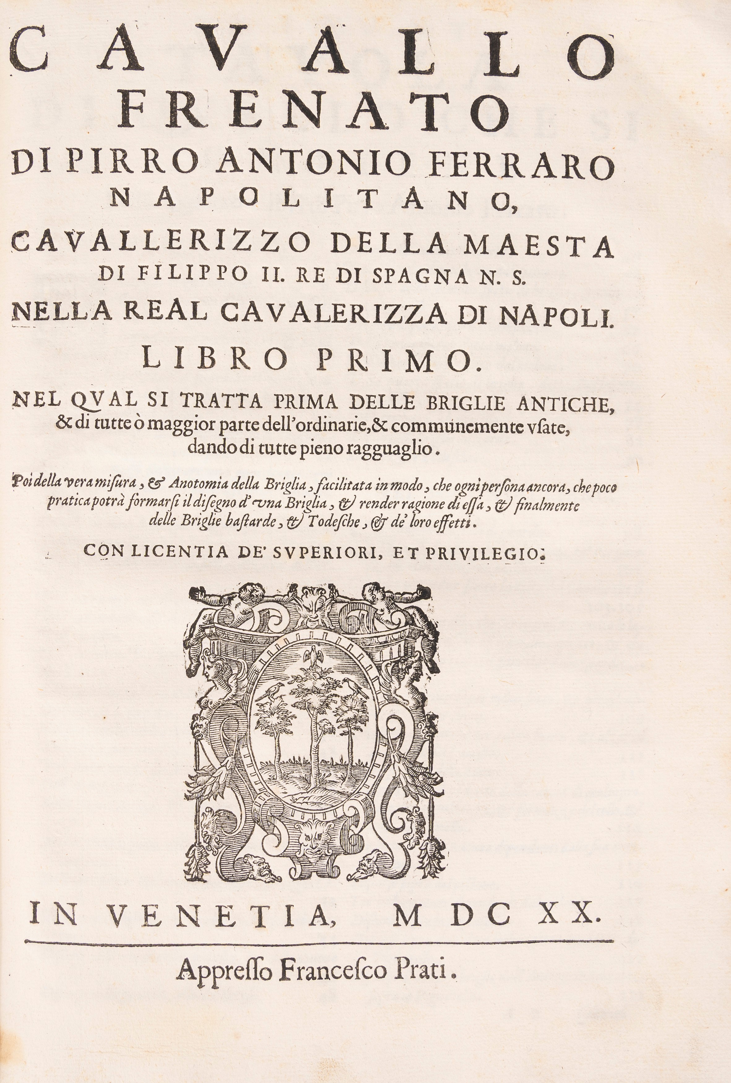 Pirro Antonio Ferraro - Cavallo frenato - Seconda edizione, 1620