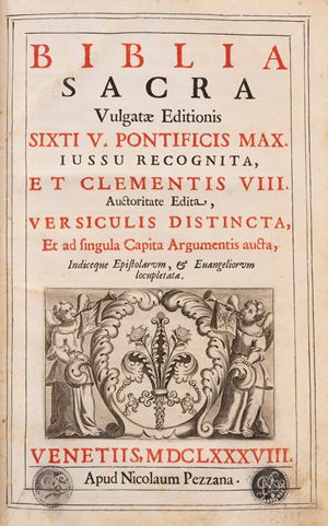 Biblia sacra Vulgatae editionis Sixti V Pontificis Max
