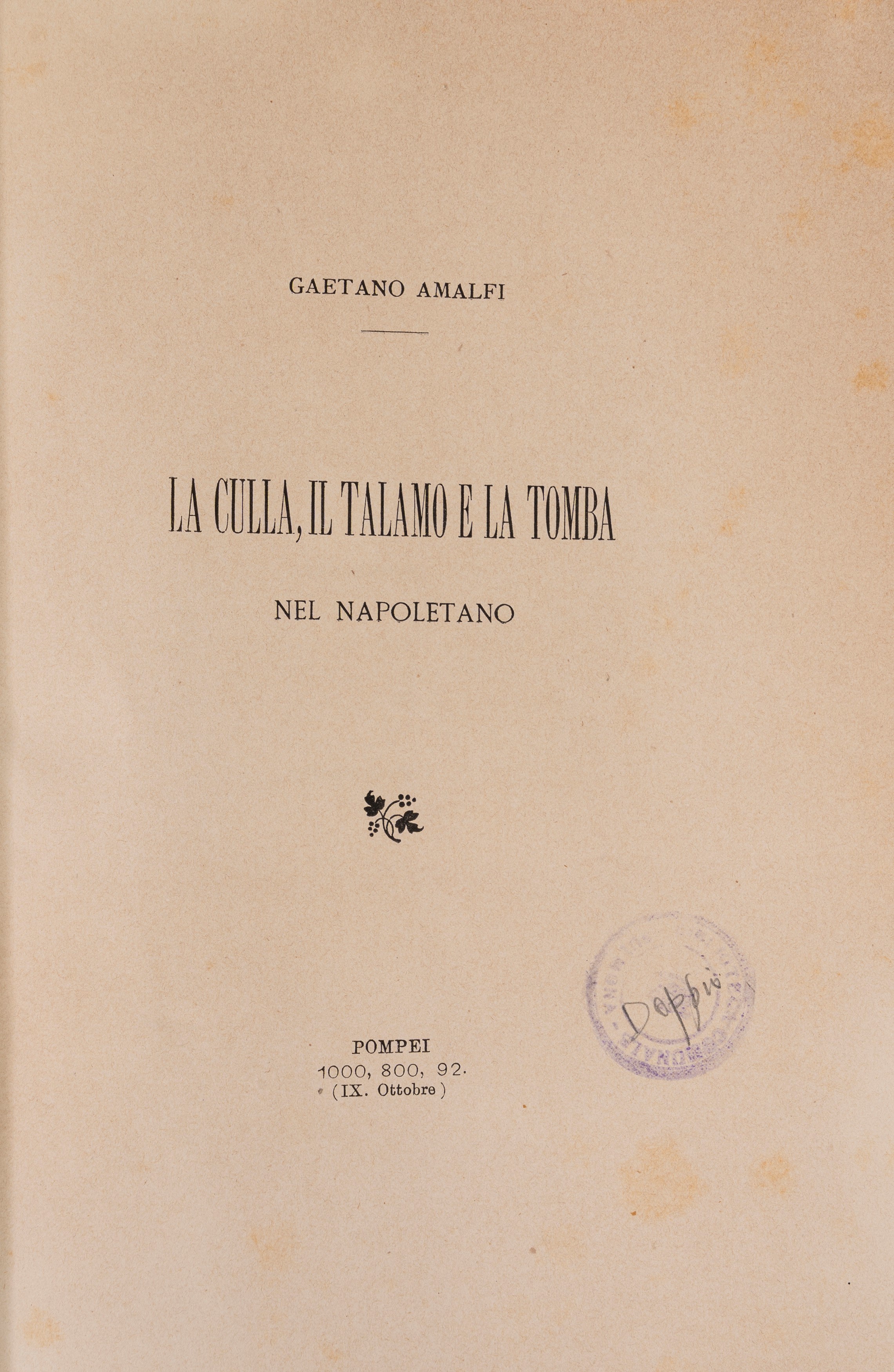 Nicola Santamaria - La società Napolitana dei tempi viceregnali, 1861