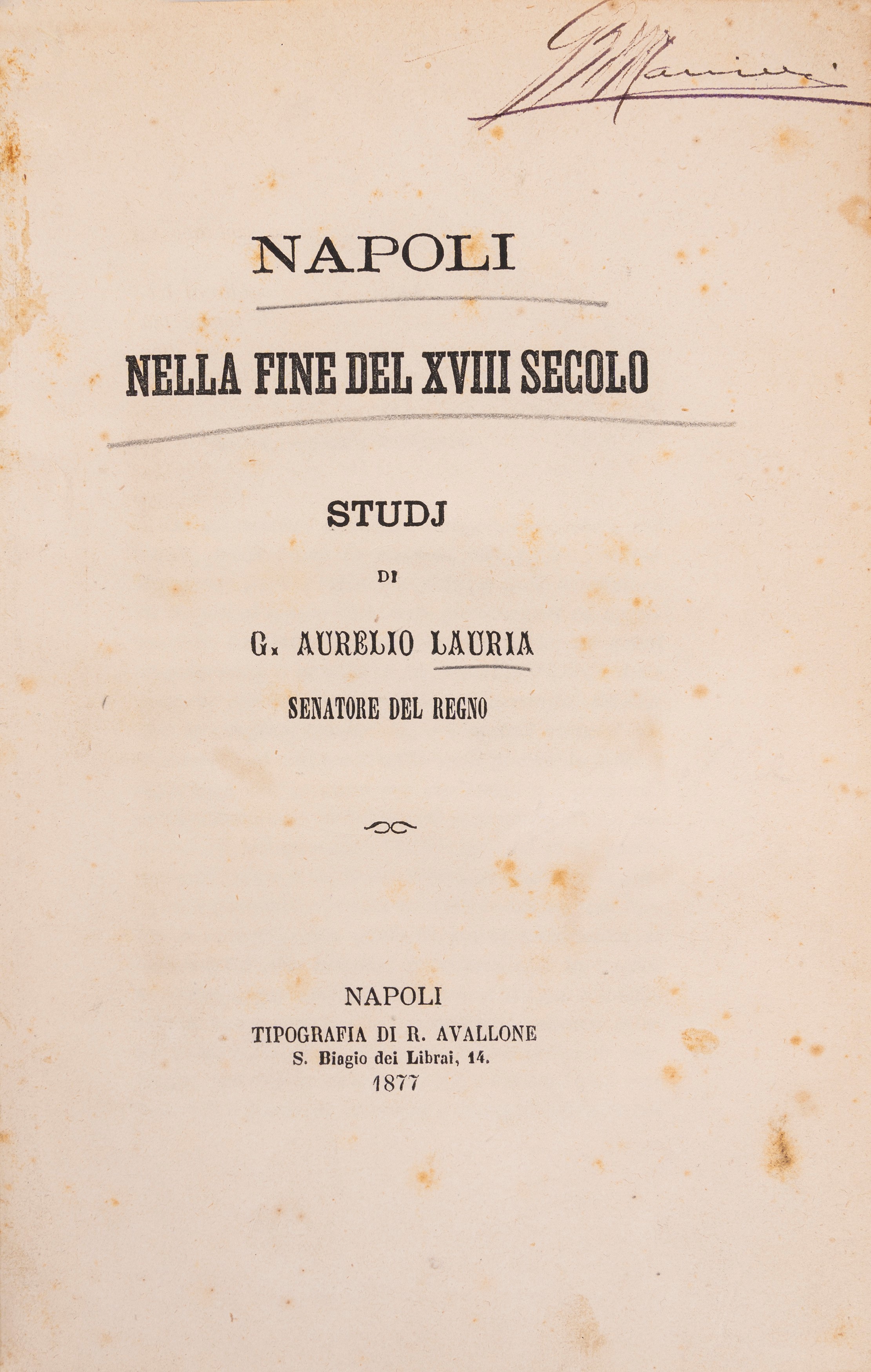 Napoli nella fine del XVIII secolo