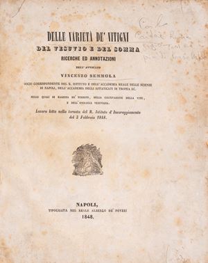 Delle variet&agrave; de' vitigni del Vesuvio e del Somma 