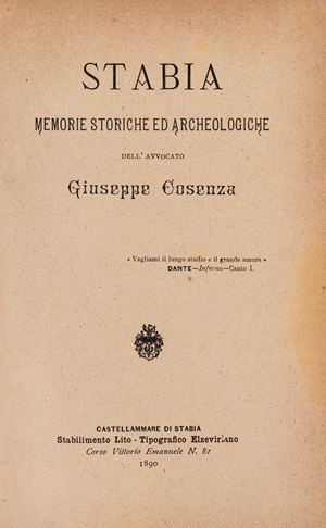 Stabia, Memorie storiche ed archeologiche 