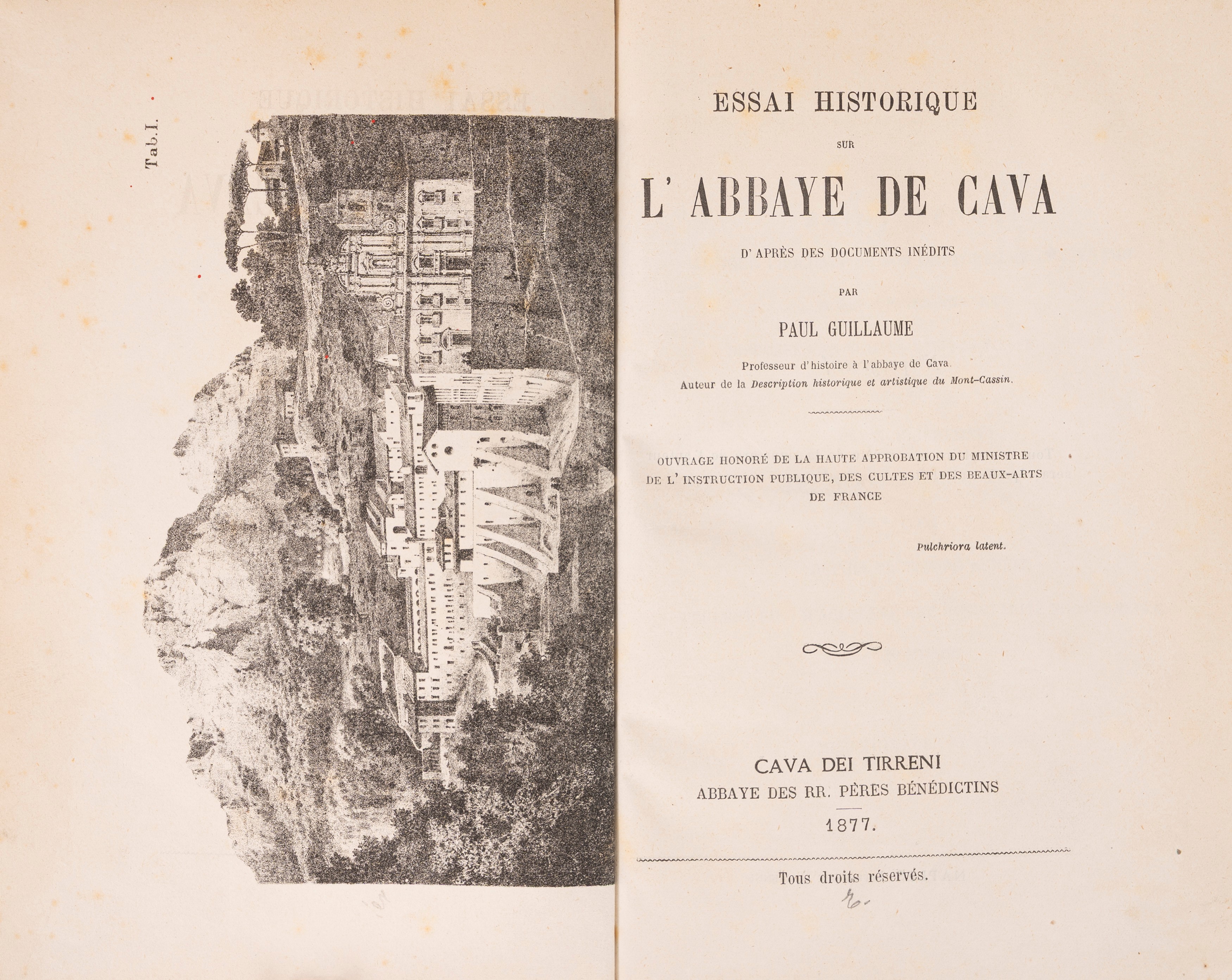 Paul Guillaume - Essai Historique sur l'Abbaye de Cava, 1877
