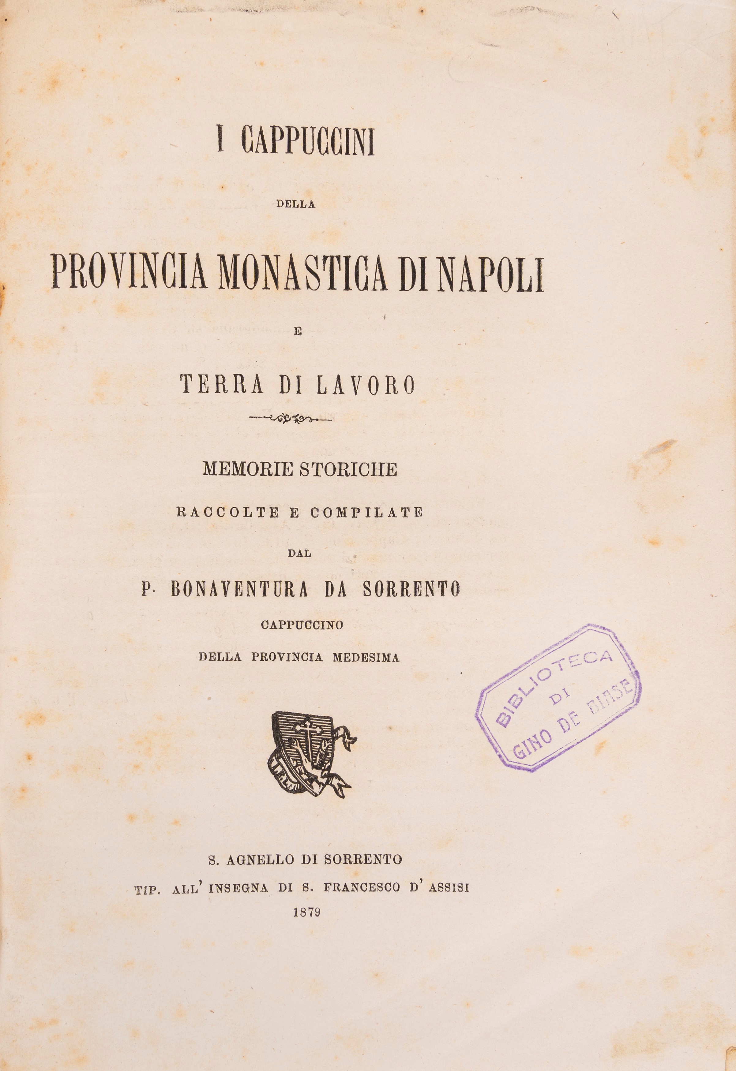 Memorie storiche artistiche del tempio S. Maria delle Grazie Maggiore a Capo Napoli