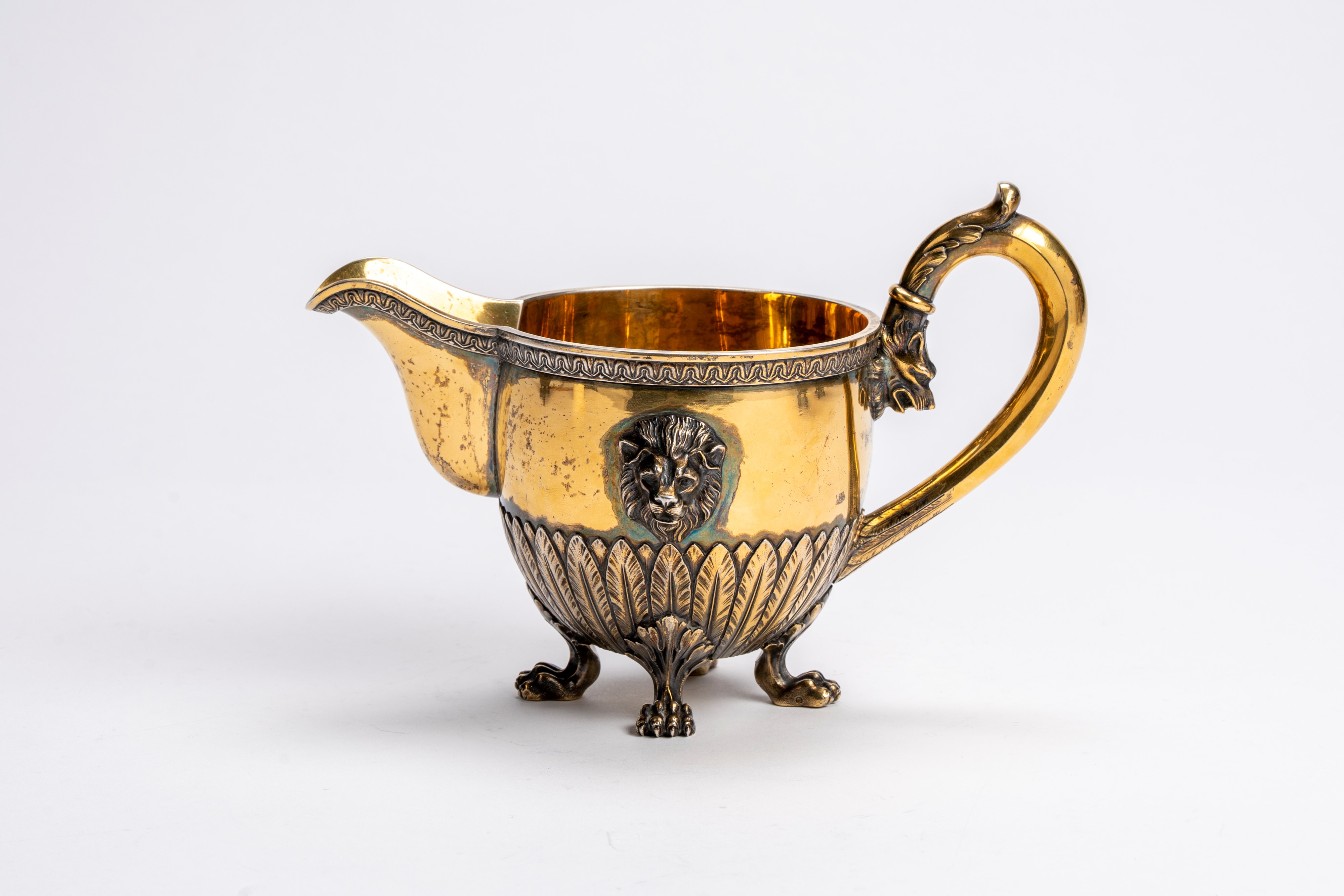 Servizio tè e caffè in argento dorato, Russia, San Pietroburgo, circa 1908