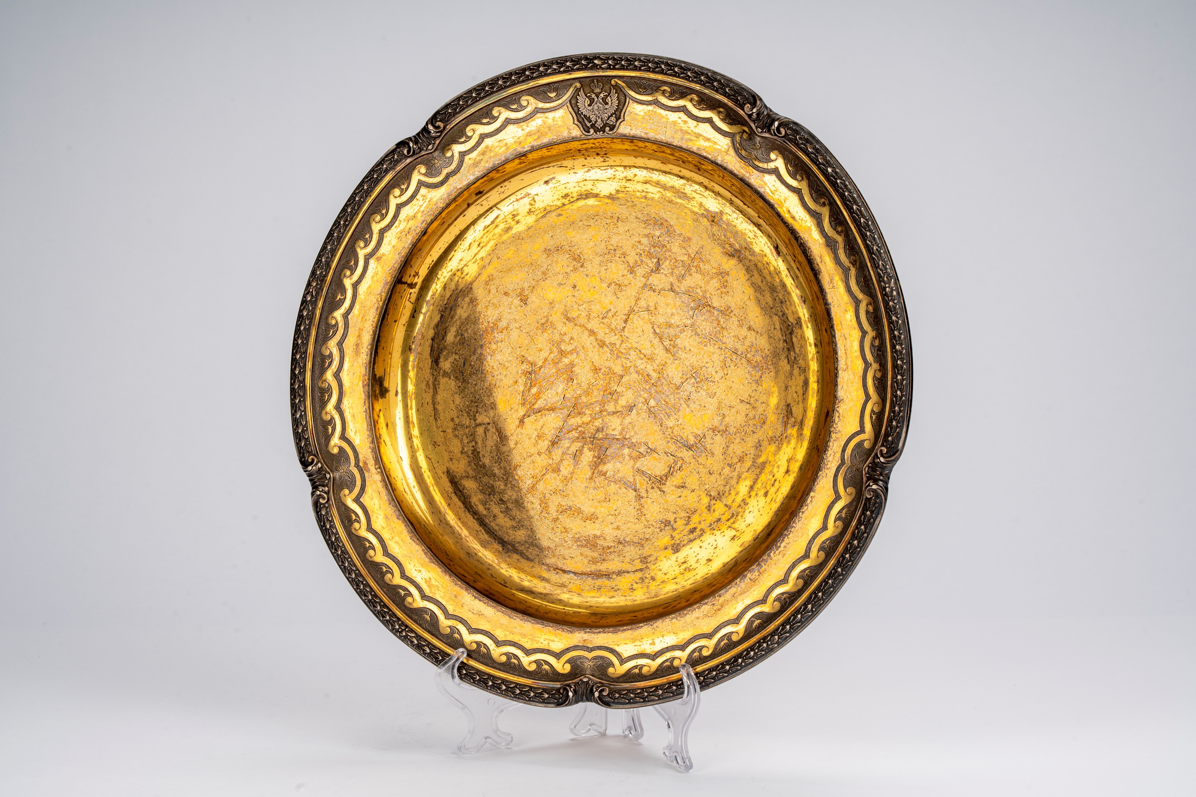 Coppia di piatti provenienti dal servizio Imperiale Orloff