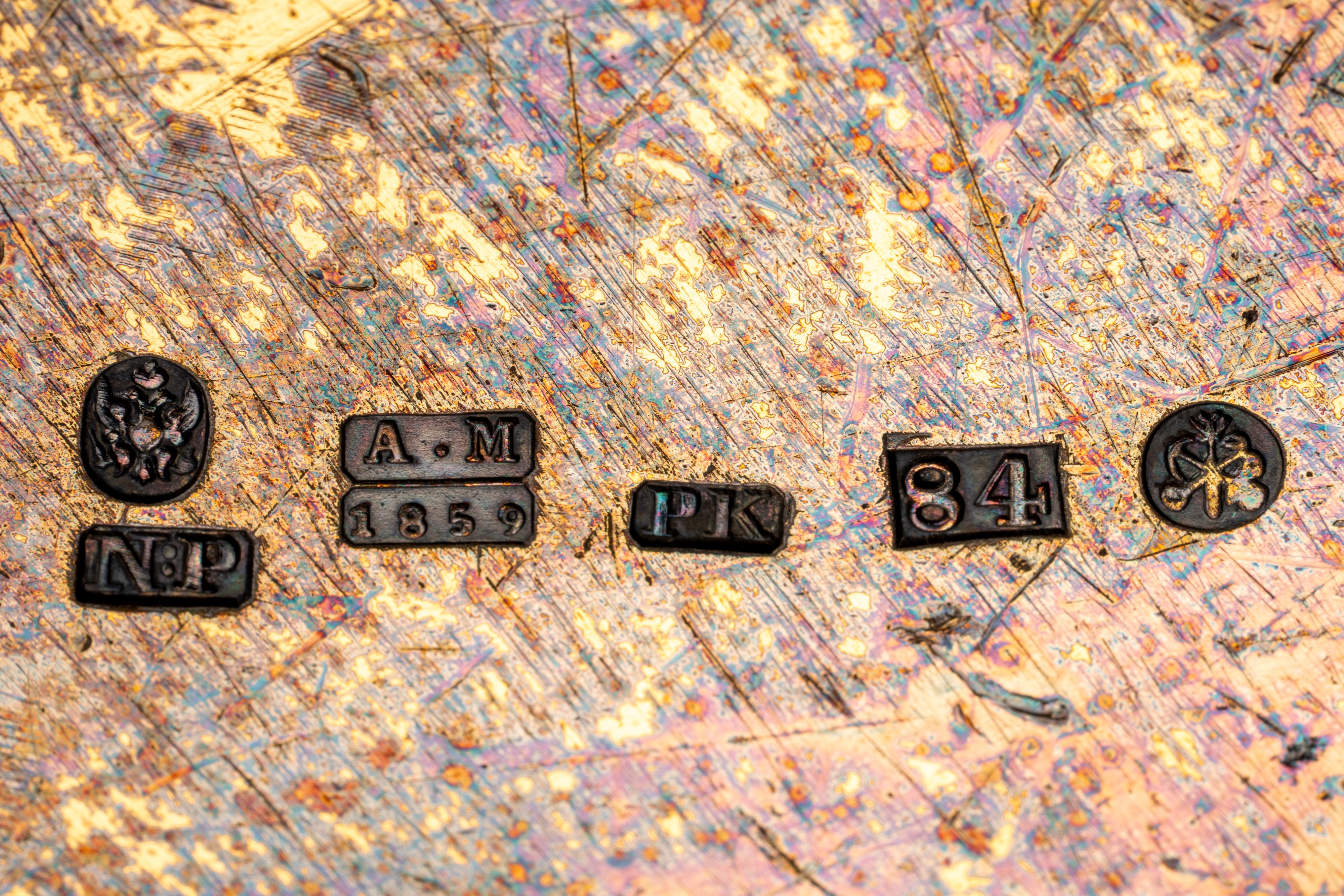 Coppia di piatti provenienti dal servizio Imperiale Orloff